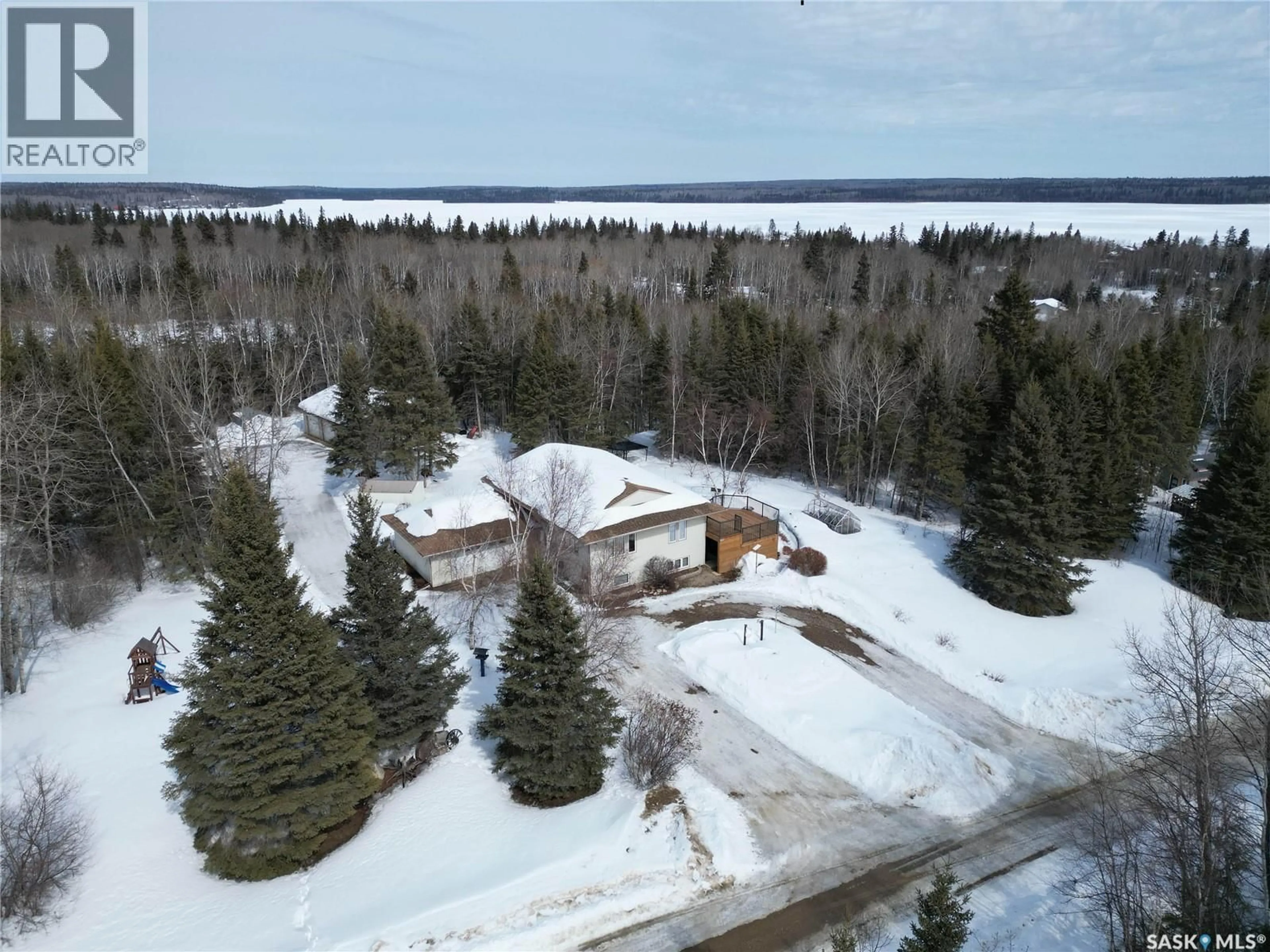 A pic from outside/outdoor area/front of a property/back of a property/a pic from drone, water/lake/river/ocean view for 108 POPLAR CRESCENT, Paddockwood Rm No. 520 Saskatchewan S0J0N0