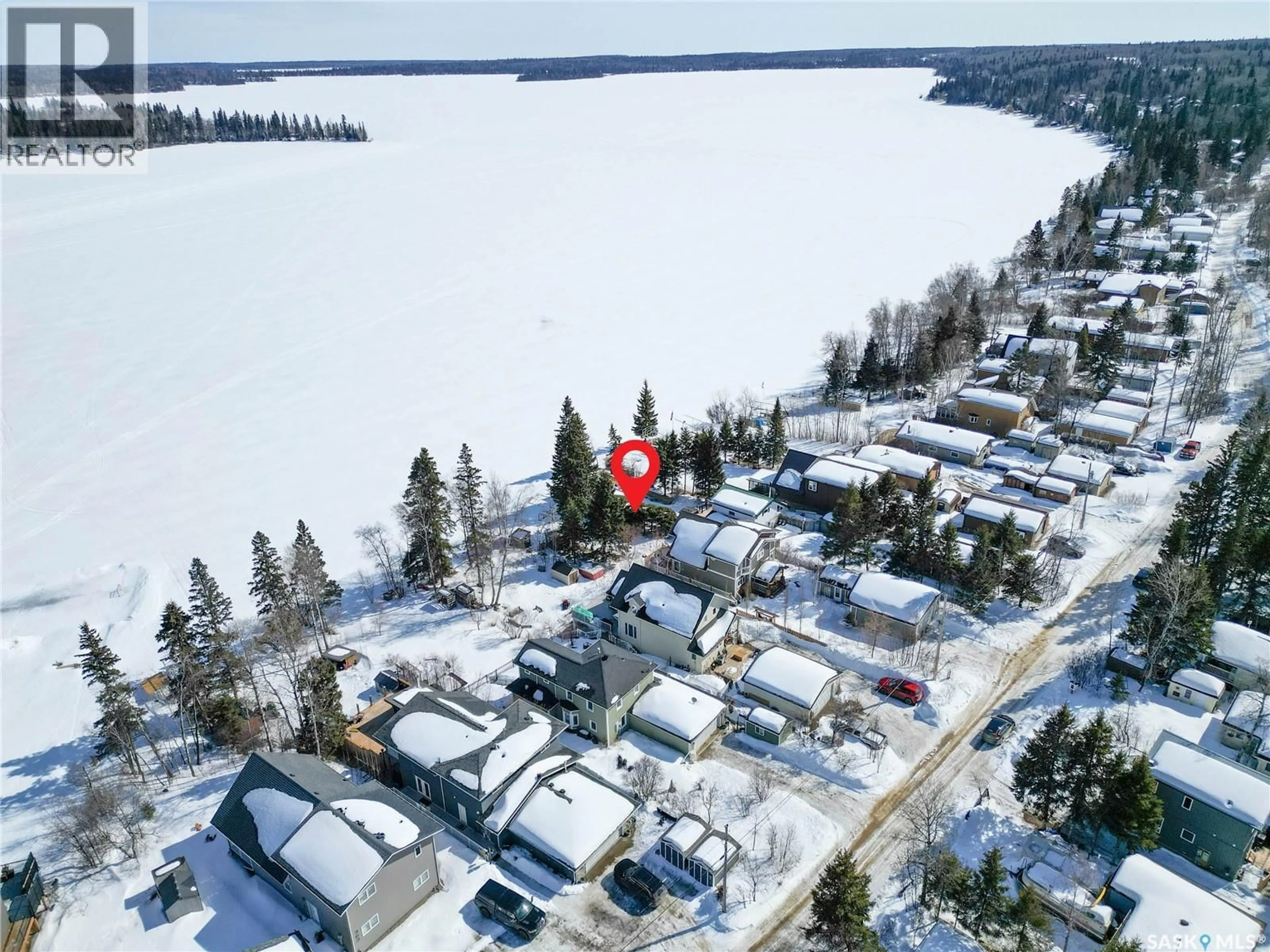 A pic from outside/outdoor area/front of a property/back of a property/a pic from drone, water/lake/river/ocean view for 359 GUISE DRIVE, Lakeland Rm No. 521 Saskatchewan S0J0N0