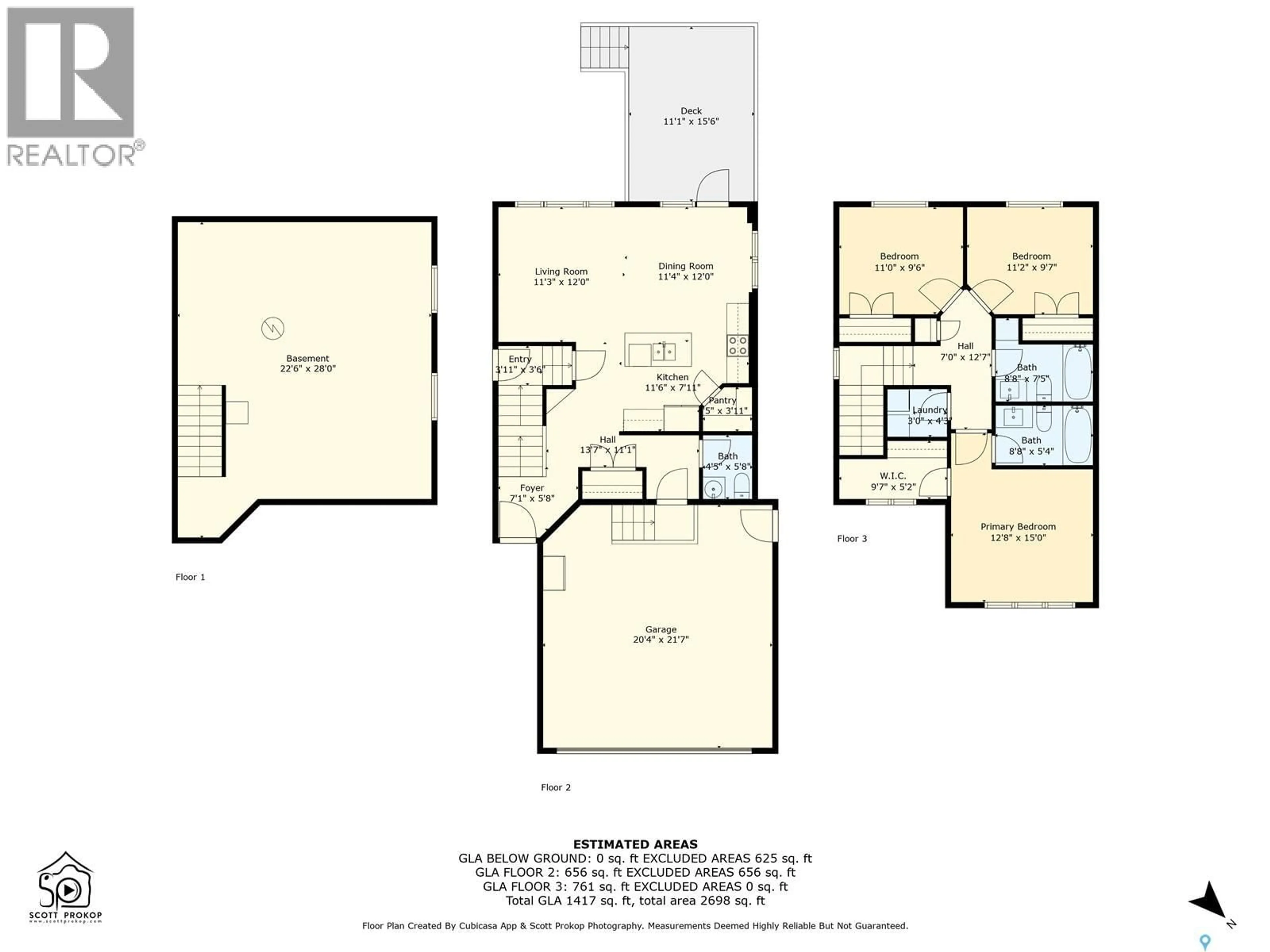 Floor plan for 304 PEPPER PLACE, Saskatoon Saskatchewan S7V1S7