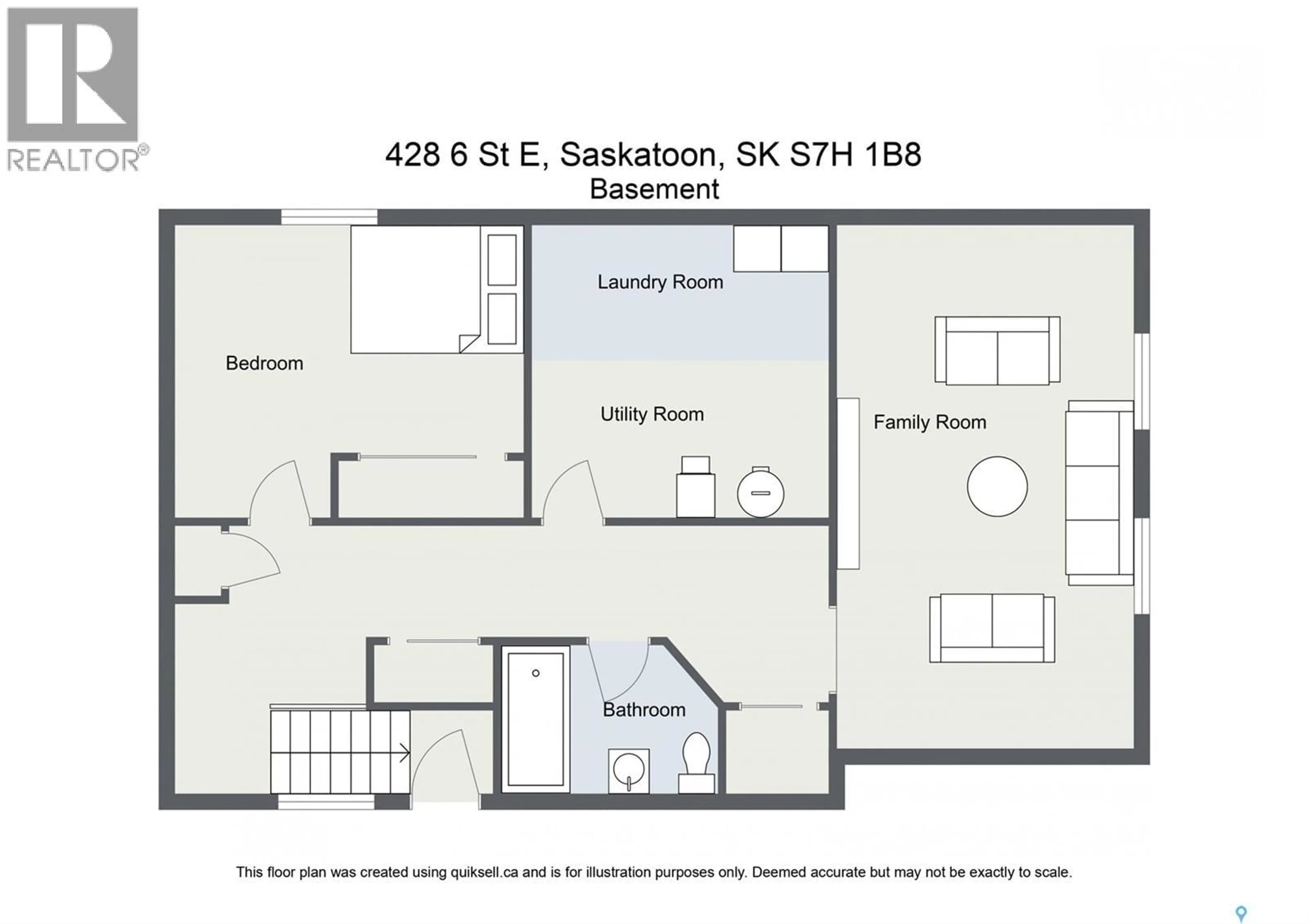 Floor plan for 428 6TH STREET, Saskatoon Saskatchewan S7H1B8