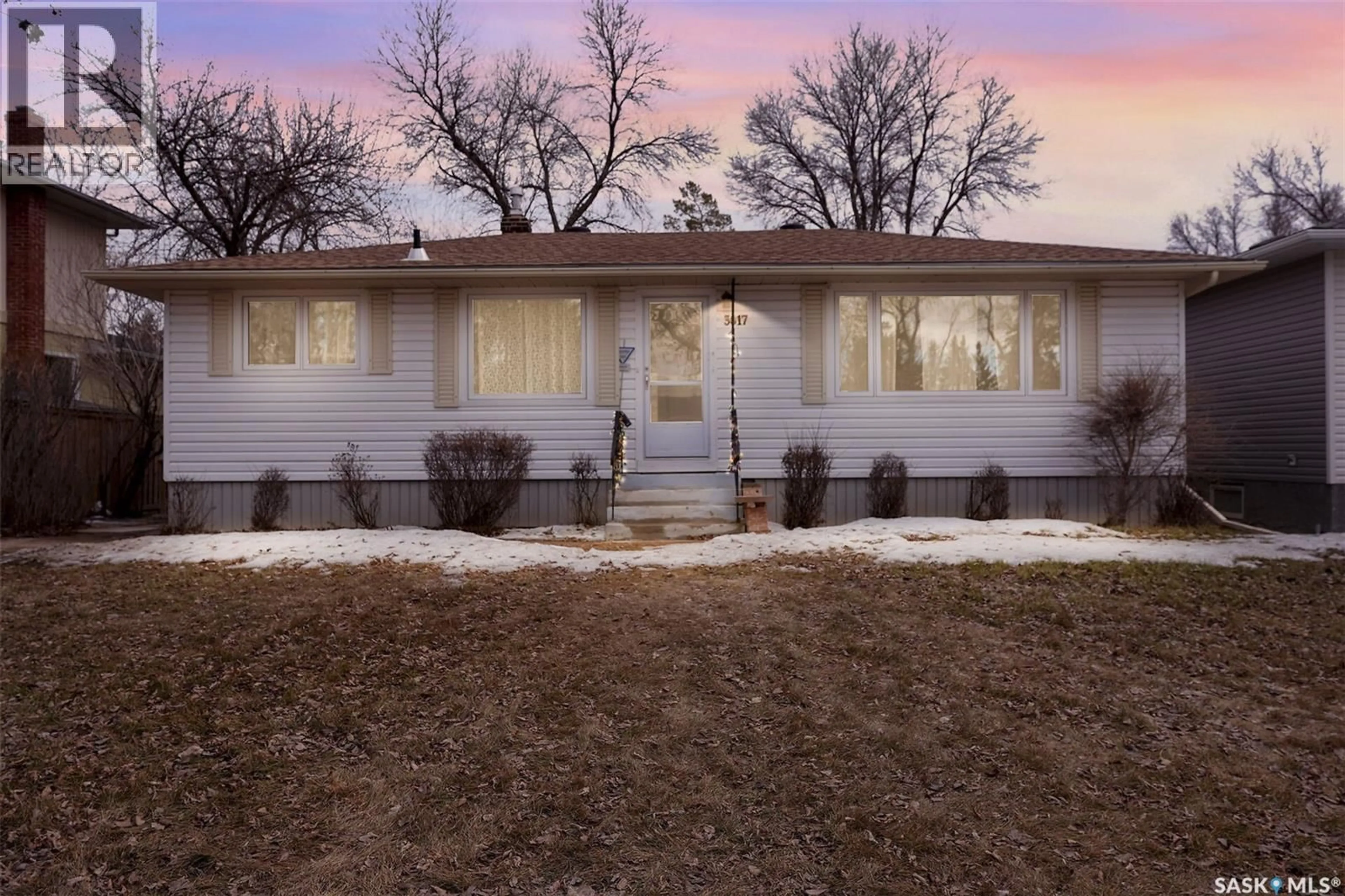 Home with vinyl exterior material, street for 3817 MCCALLUM AVENUE, Regina Saskatchewan S4S0S8