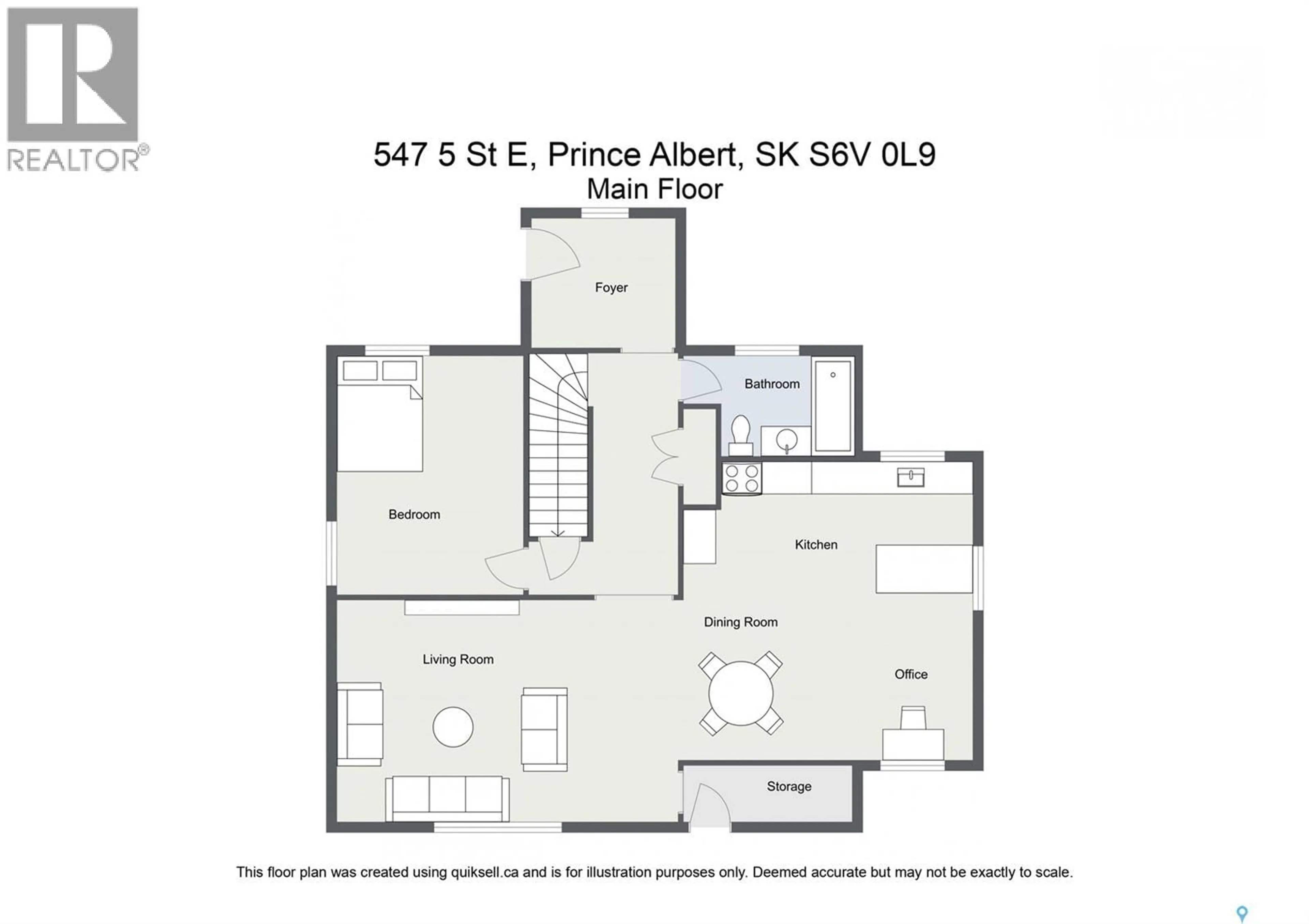 Floor plan for 547 5TH STREET, Prince Albert Saskatchewan S6V0L9