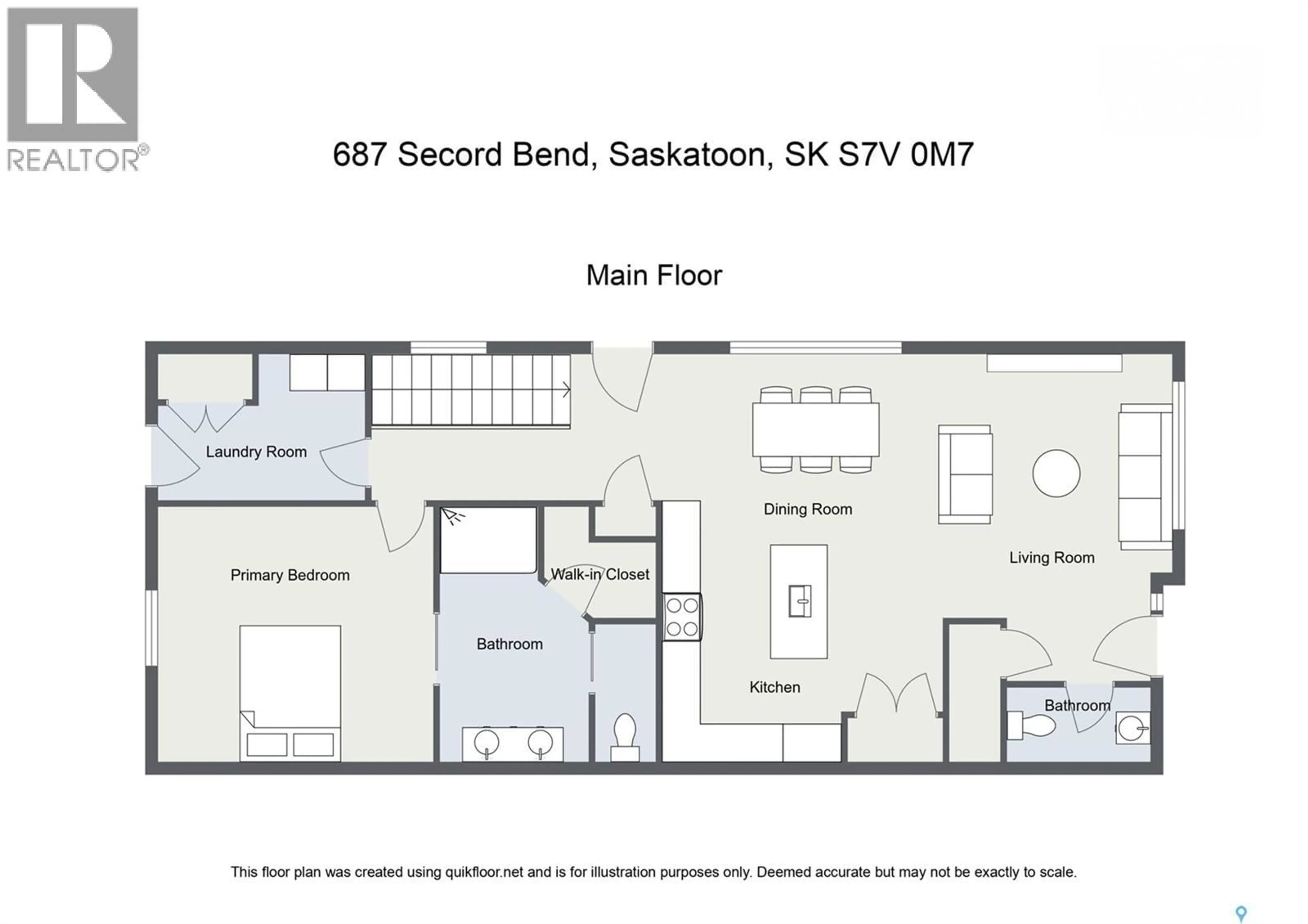 Floor plan for 687 SECORD BEND, Saskatoon Saskatchewan S7V0M7