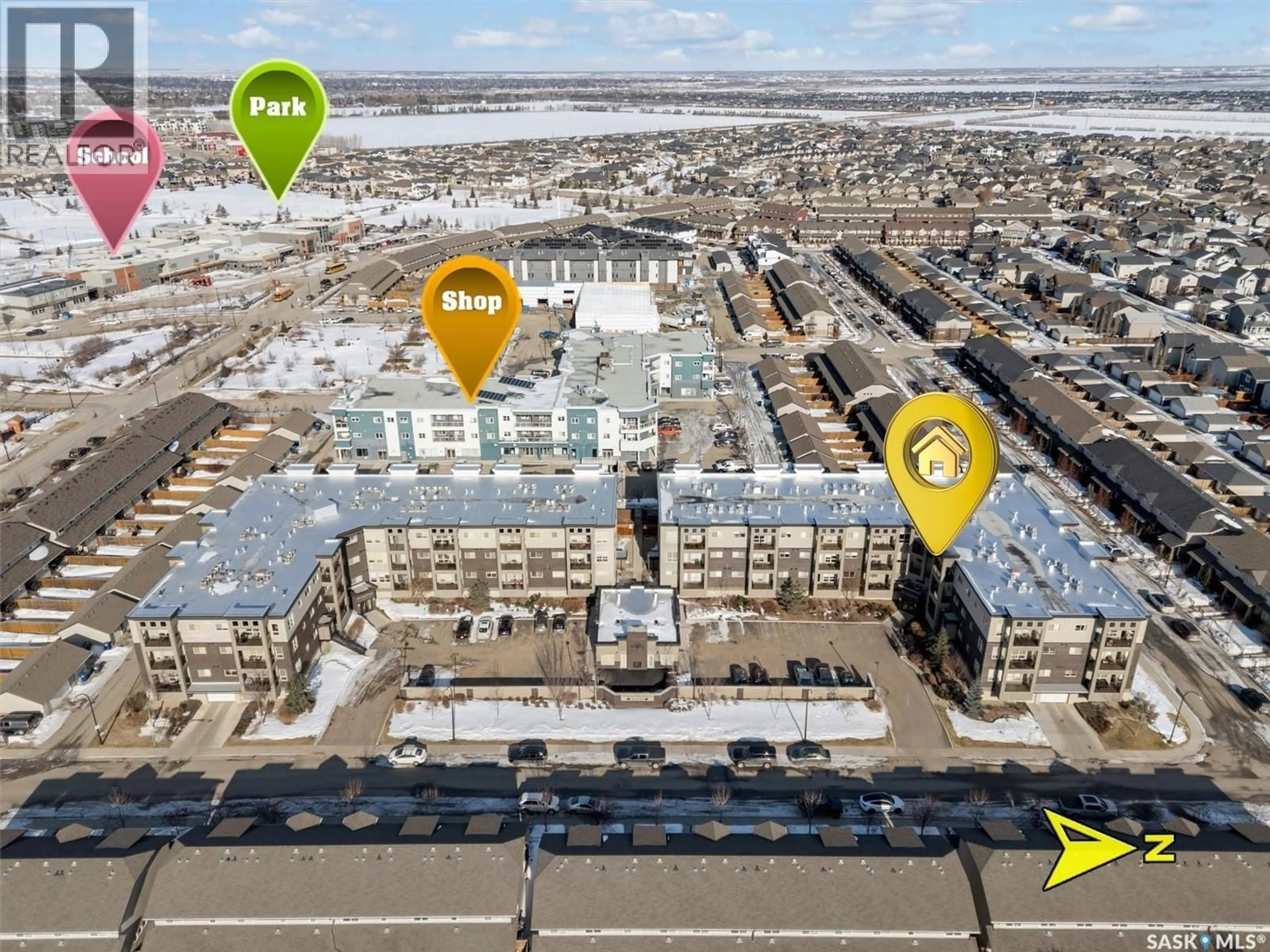 A pic from outside/outdoor area/front of a property/back of a property/a pic from drone, city buildings view from balcony for 331 121 WILLOWGROVE CRESCENT, Saskatoon Saskatchewan S7W0N4