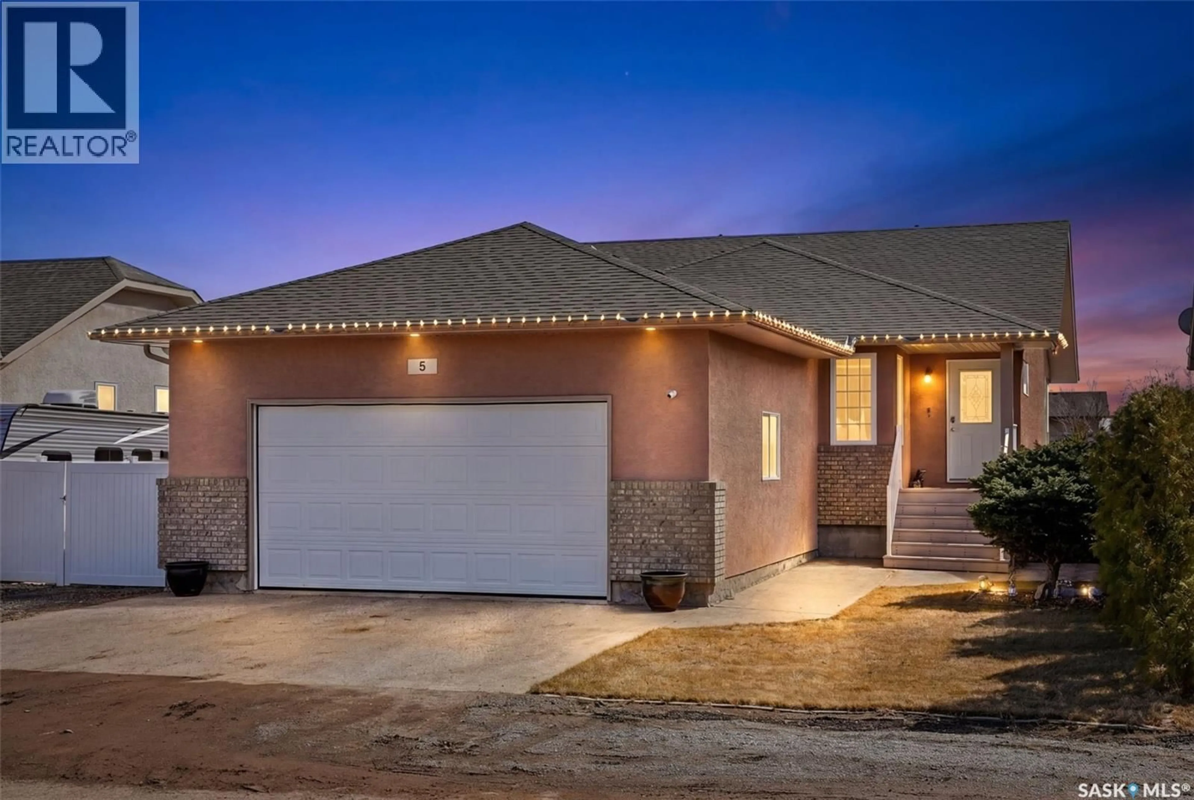 Home with brick exterior material, street for 5 CORBIN BAY, Grand Coulee Saskatchewan S4M0A3