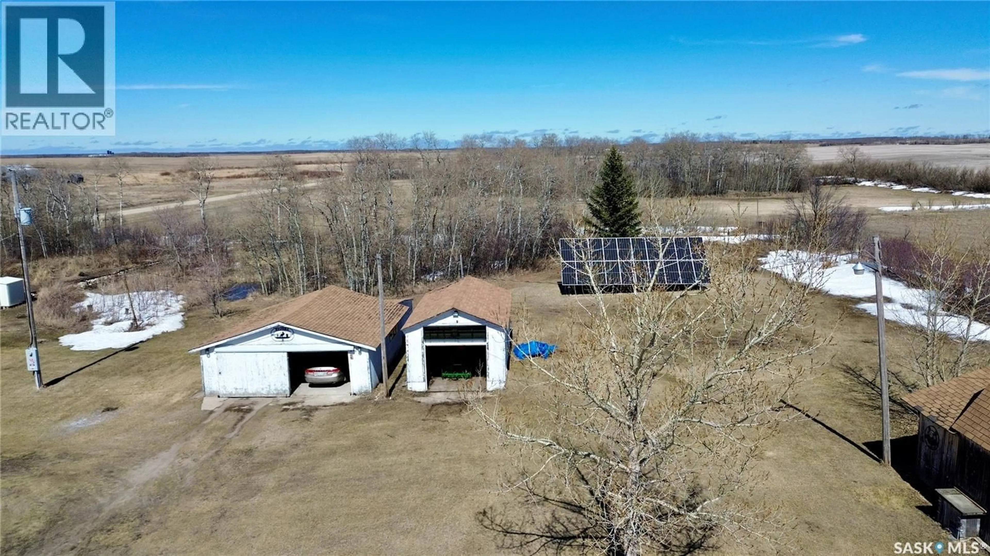 A pic from outside/outdoor area/front of a property/back of a property/a pic from drone, building for WAUGH ACREAGE, Edenwold Rm No.158 Saskatchewan S0G5K0
