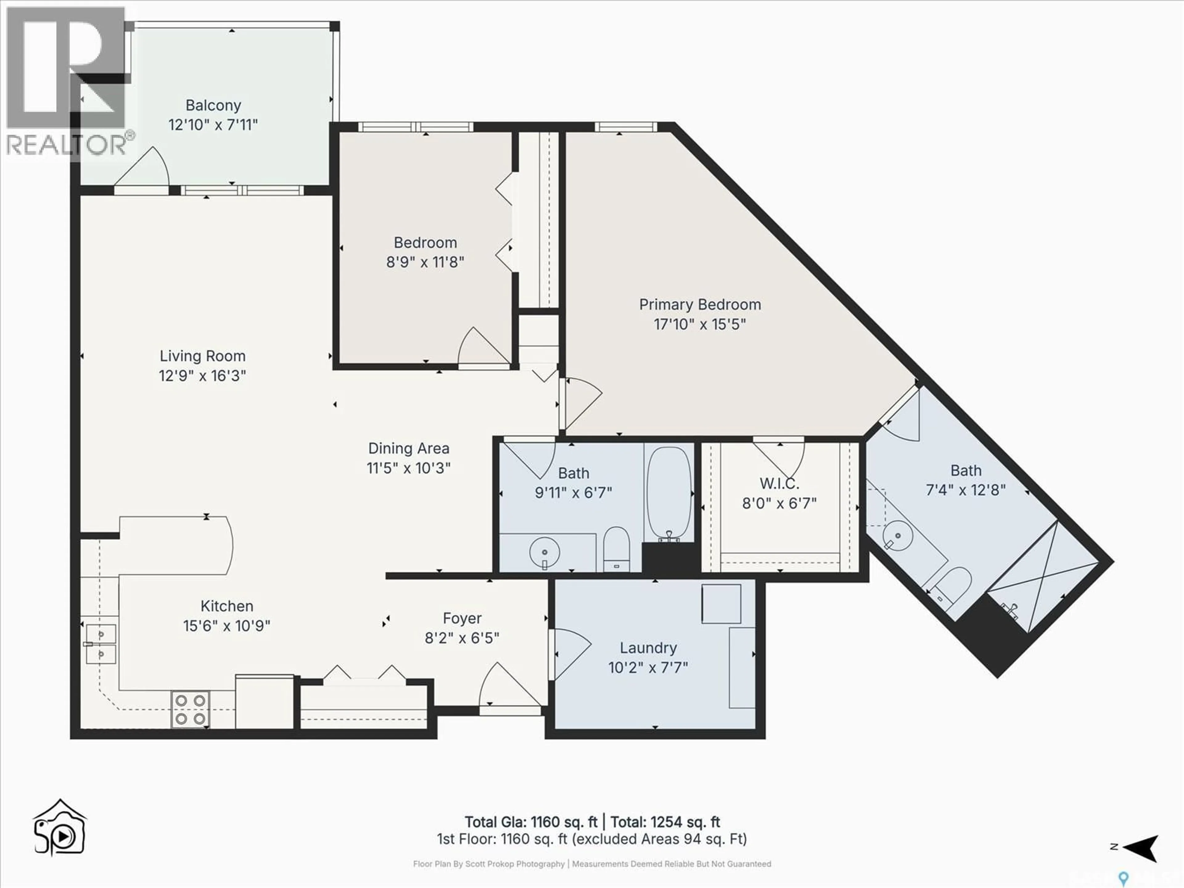 Floor plan for 304 - 1622A ACADIA DRIVE, Saskatoon Saskatchewan S7H5H7