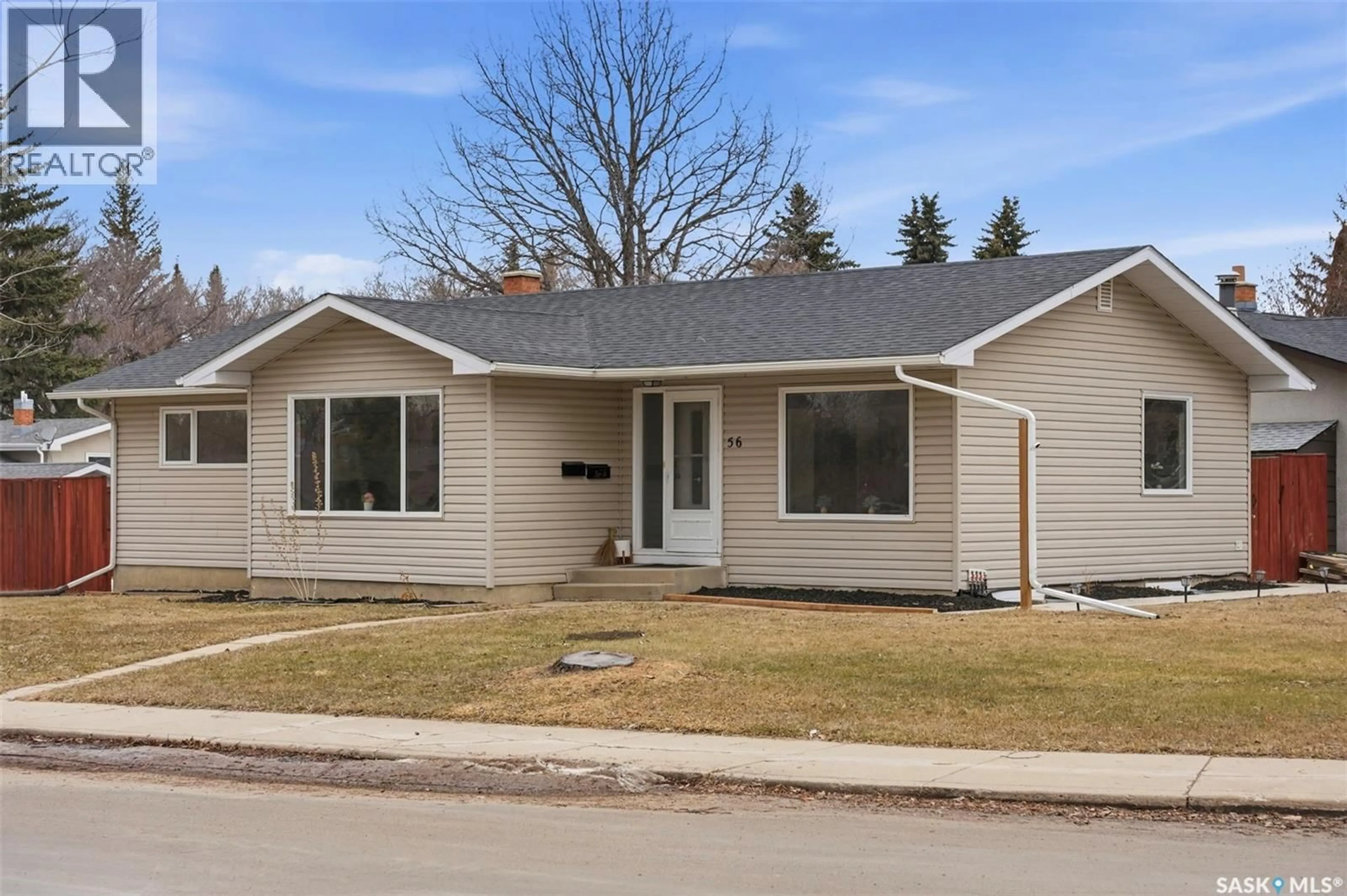 Home with vinyl exterior material, street for 56 WELKER CRESCENT, Saskatoon Saskatchewan S7H3M4