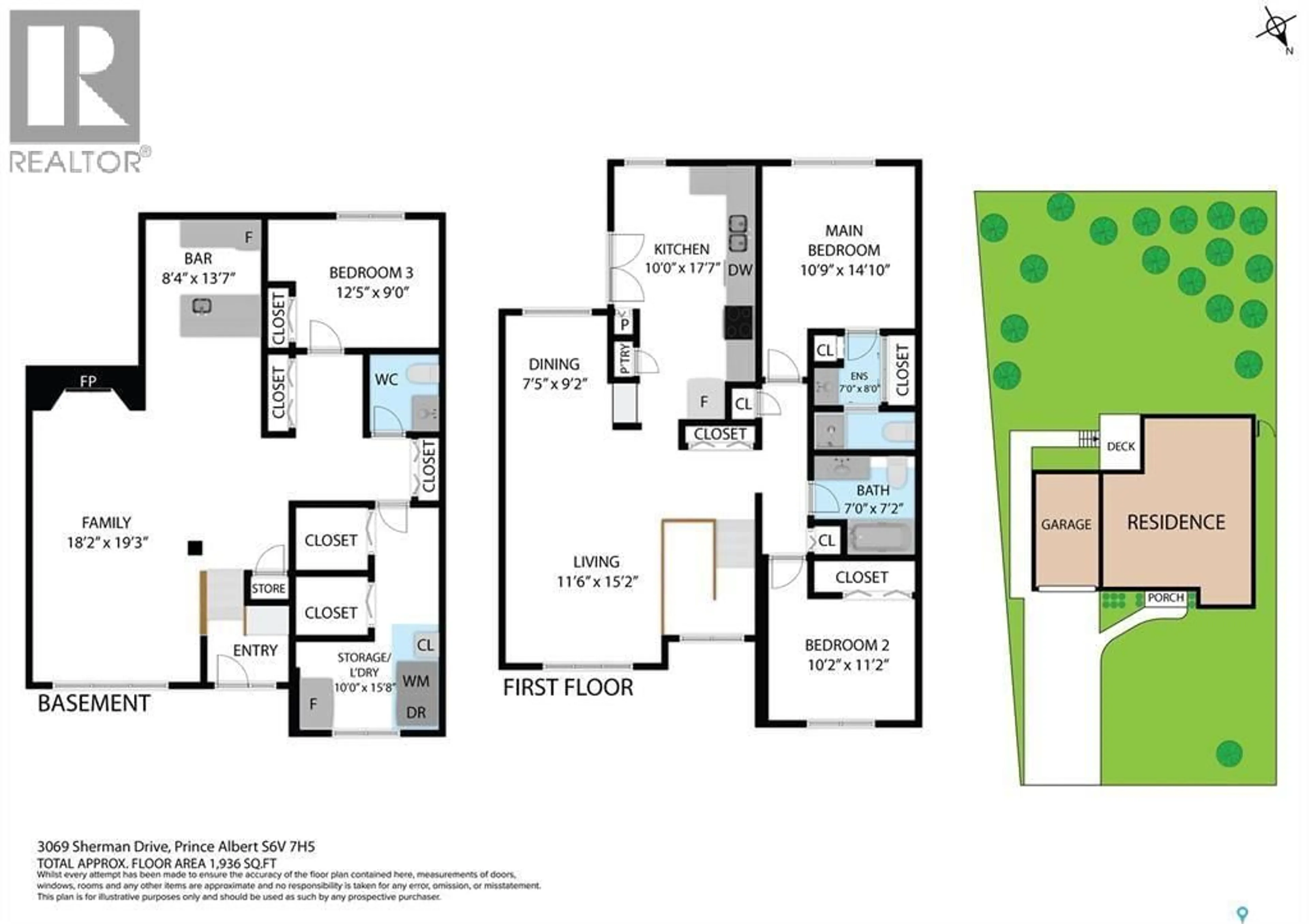 Floor plan for 3069 SHERMAN DRIVE, Prince Albert Saskatchewan S6V7H5