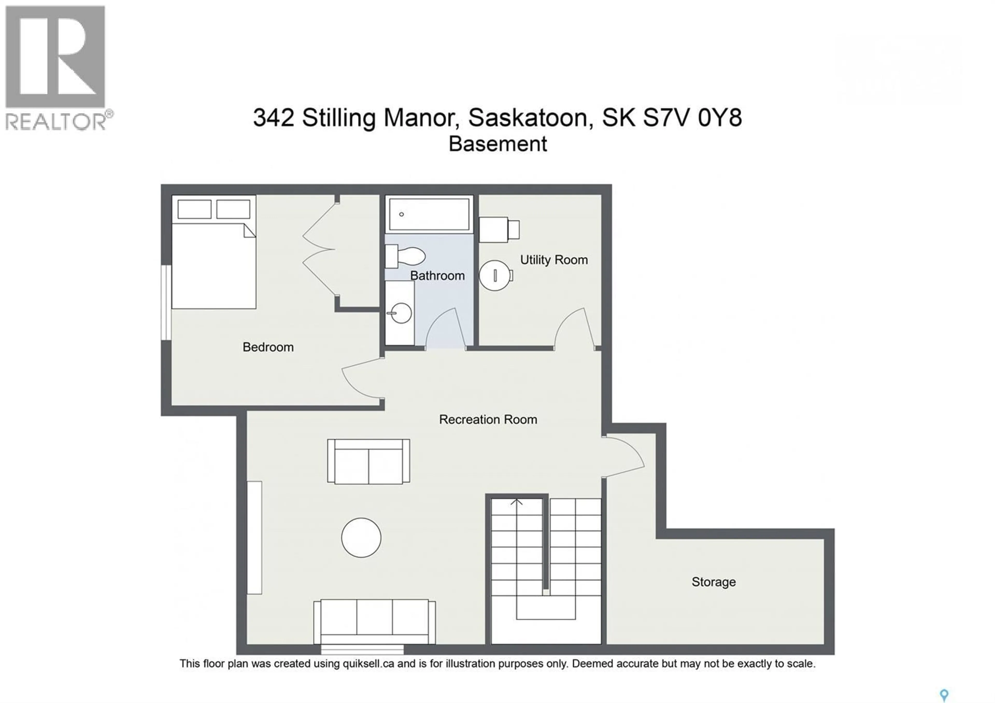 Floor plan for 342 STILLING MANOR, Saskatoon Saskatchewan S7V0Y8