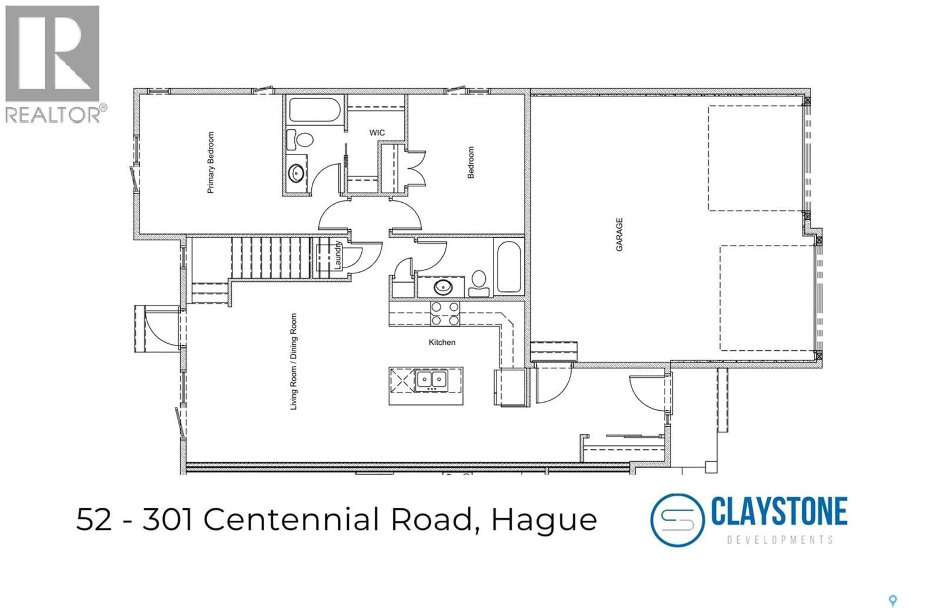 Floor plan for 301 - 52 CENTENNIAL ROAD, Hague Saskatchewan S0K1X0