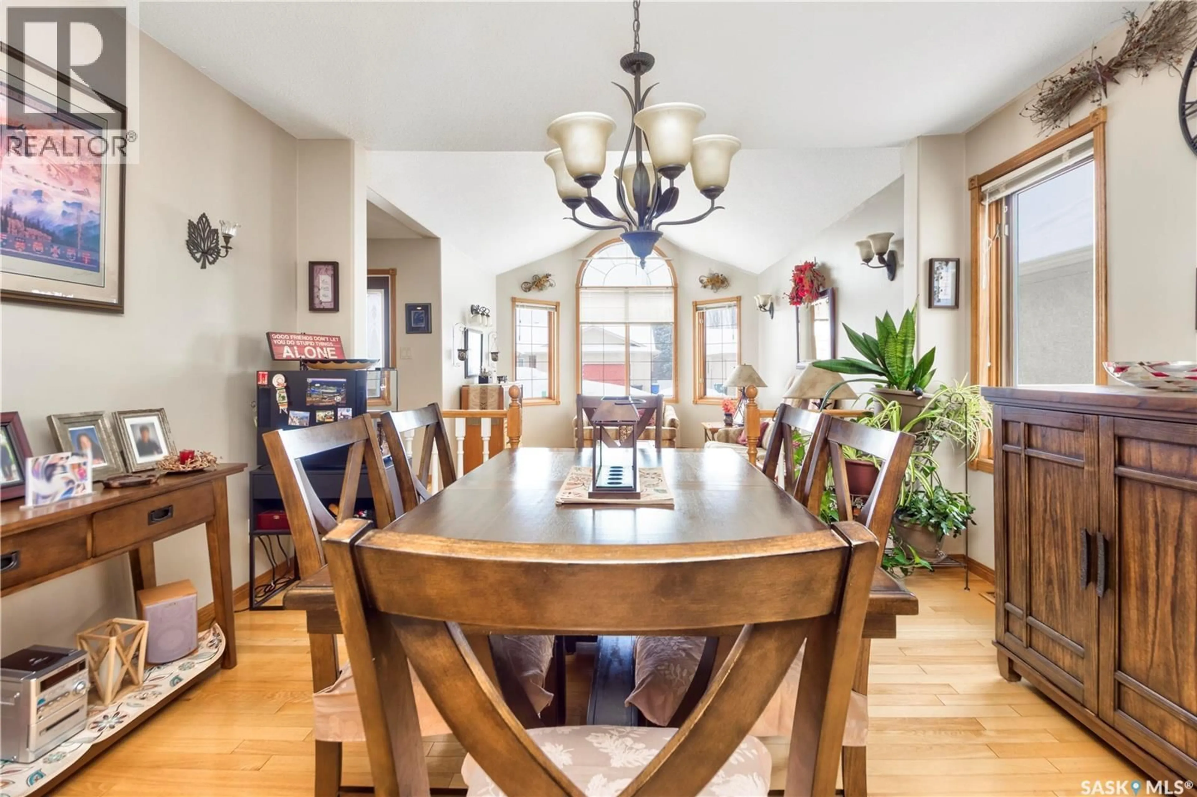 Dining room, wood/laminate floor for 645 AARON DRIVE, Prince Albert Saskatchewan S6V8C3