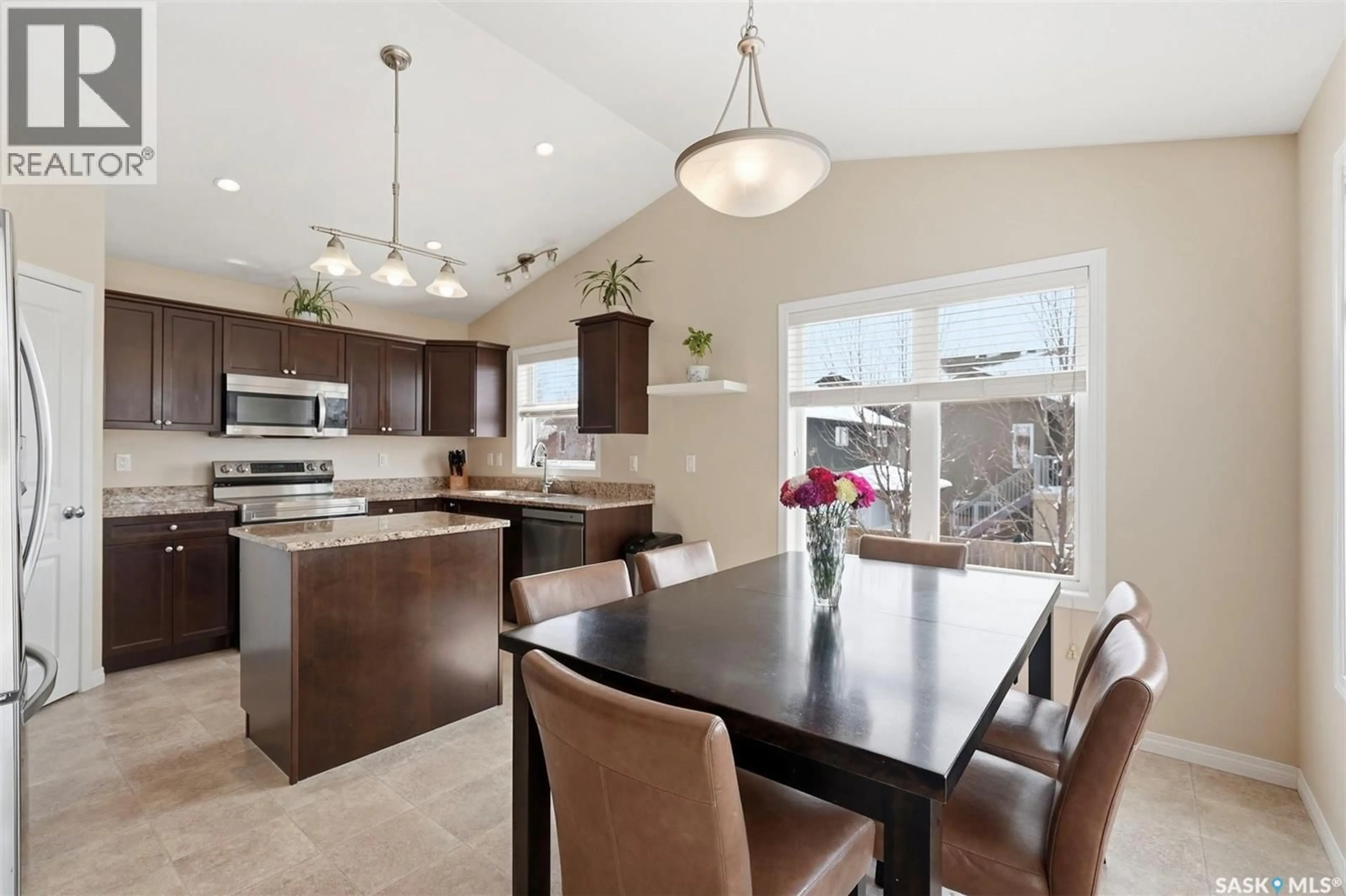 Open concept kitchen, ceramic/tile floor for 1218 REMPEL CRESCENT, Saskatoon Saskatchewan S7T0M2