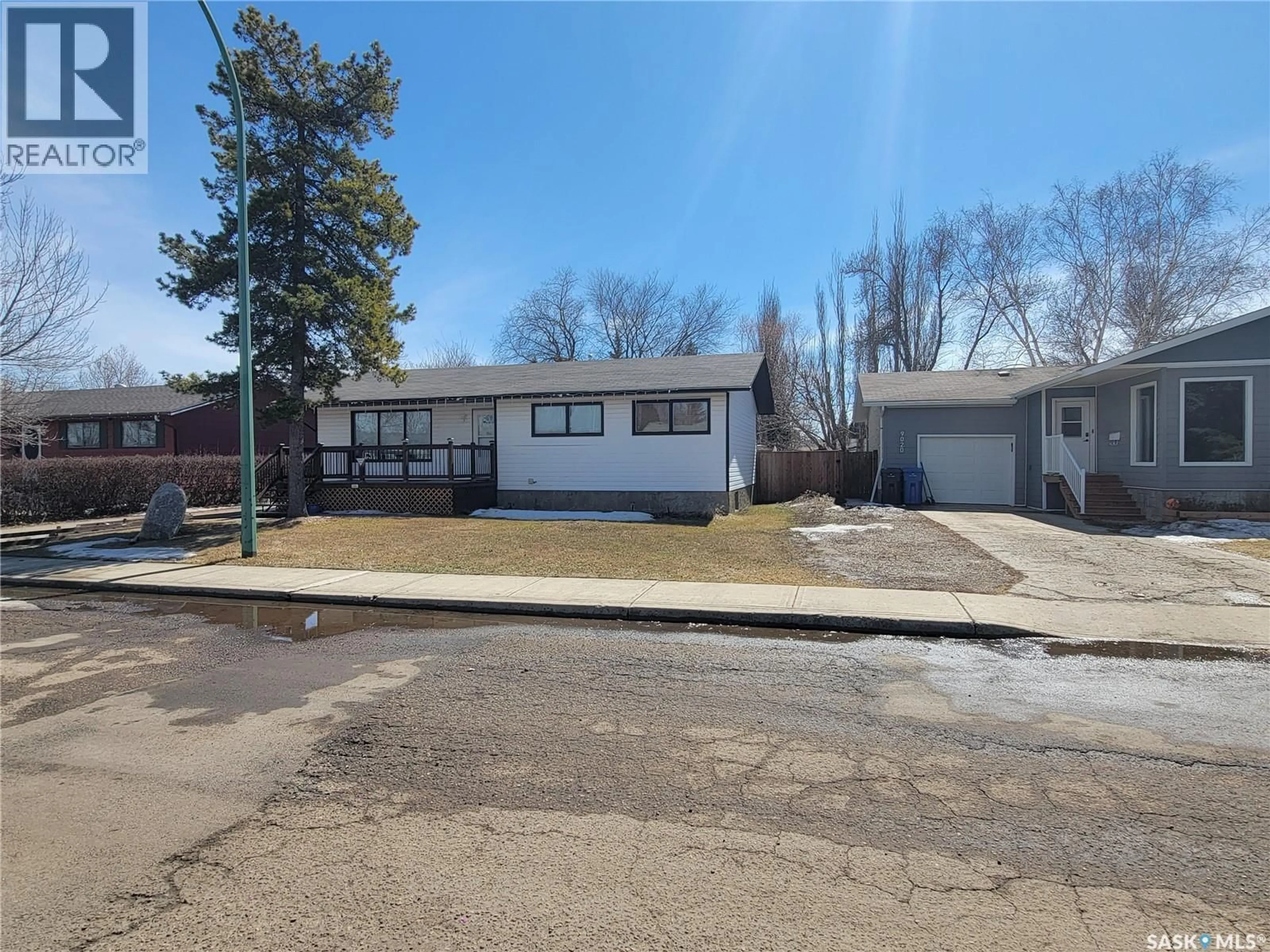 A pic from outside/outdoor area/front of a property/back of a property/a pic from drone, street for 9022 MITCHELL AVENUE, North Battleford Saskatchewan S9A3J7