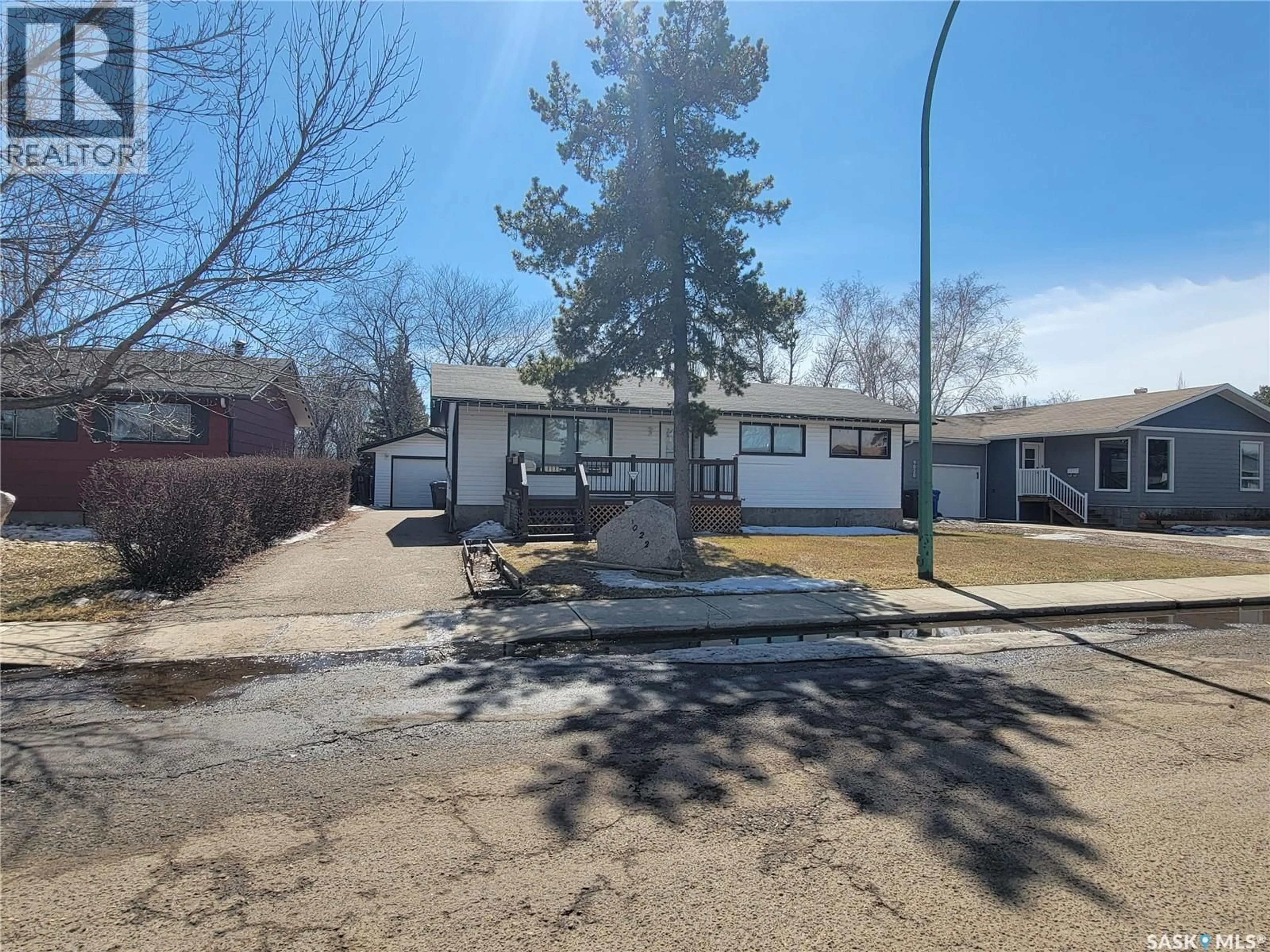 A pic from outside/outdoor area/front of a property/back of a property/a pic from drone, street for 9022 MITCHELL AVENUE, North Battleford Saskatchewan S9A3J7
