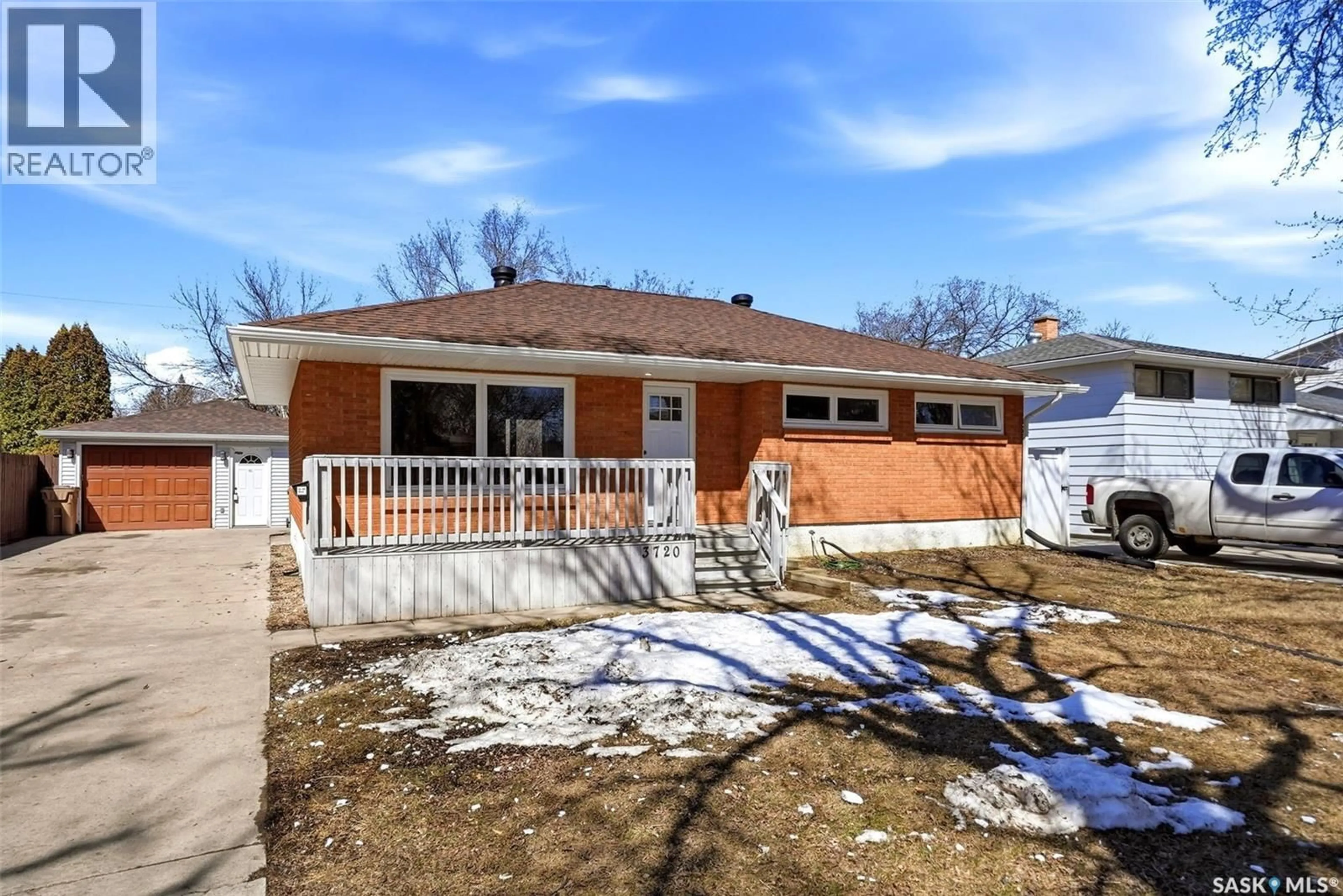 Home with brick exterior material, street for 3720 ALLEN AVENUE, Regina Saskatchewan S4S1A2