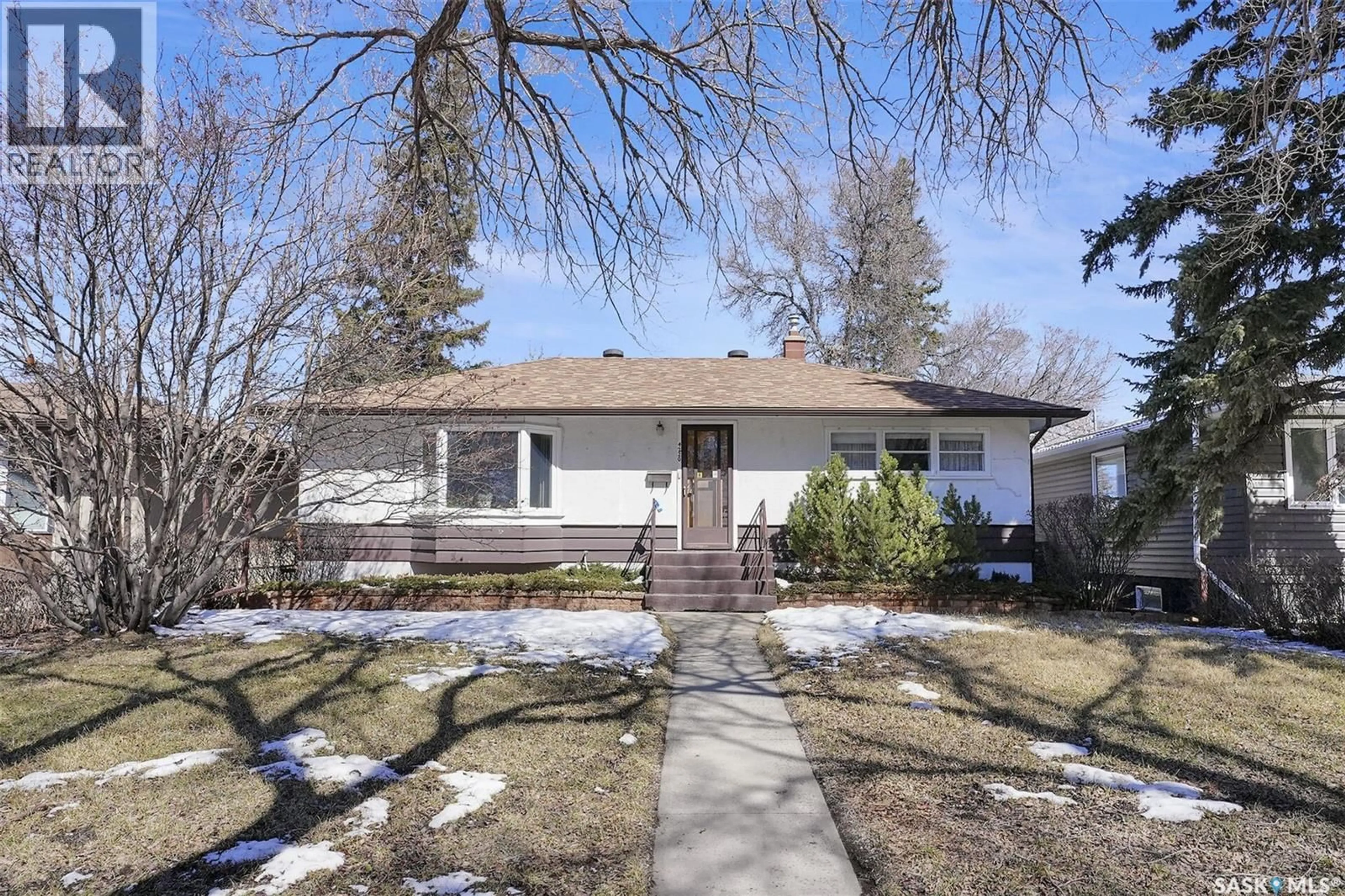 Home with vinyl exterior material, street for 4220 REGINA AVENUE, Regina Saskatchewan S4S0J4