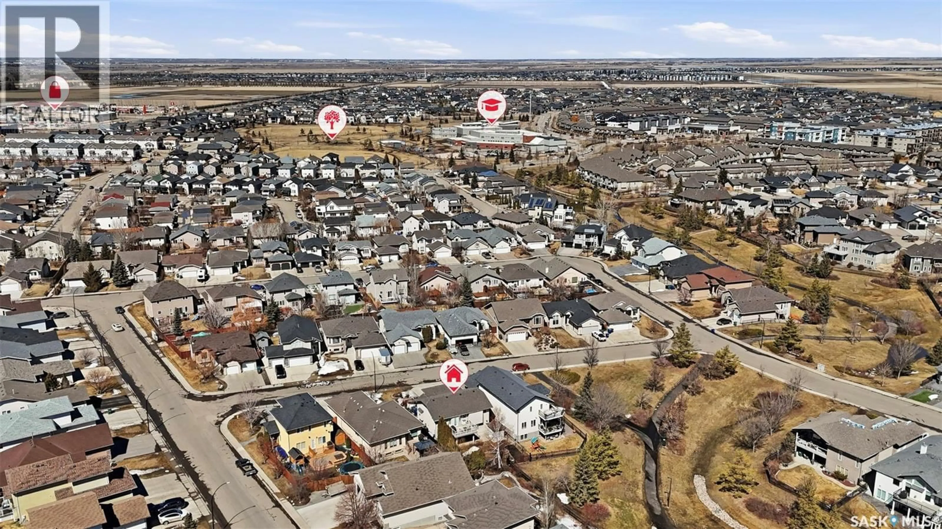 A pic from outside/outdoor area/front of a property/back of a property/a pic from drone, city buildings view from balcony for 511 GREAVES LANE, Saskatoon Saskatchewan S7W1A9