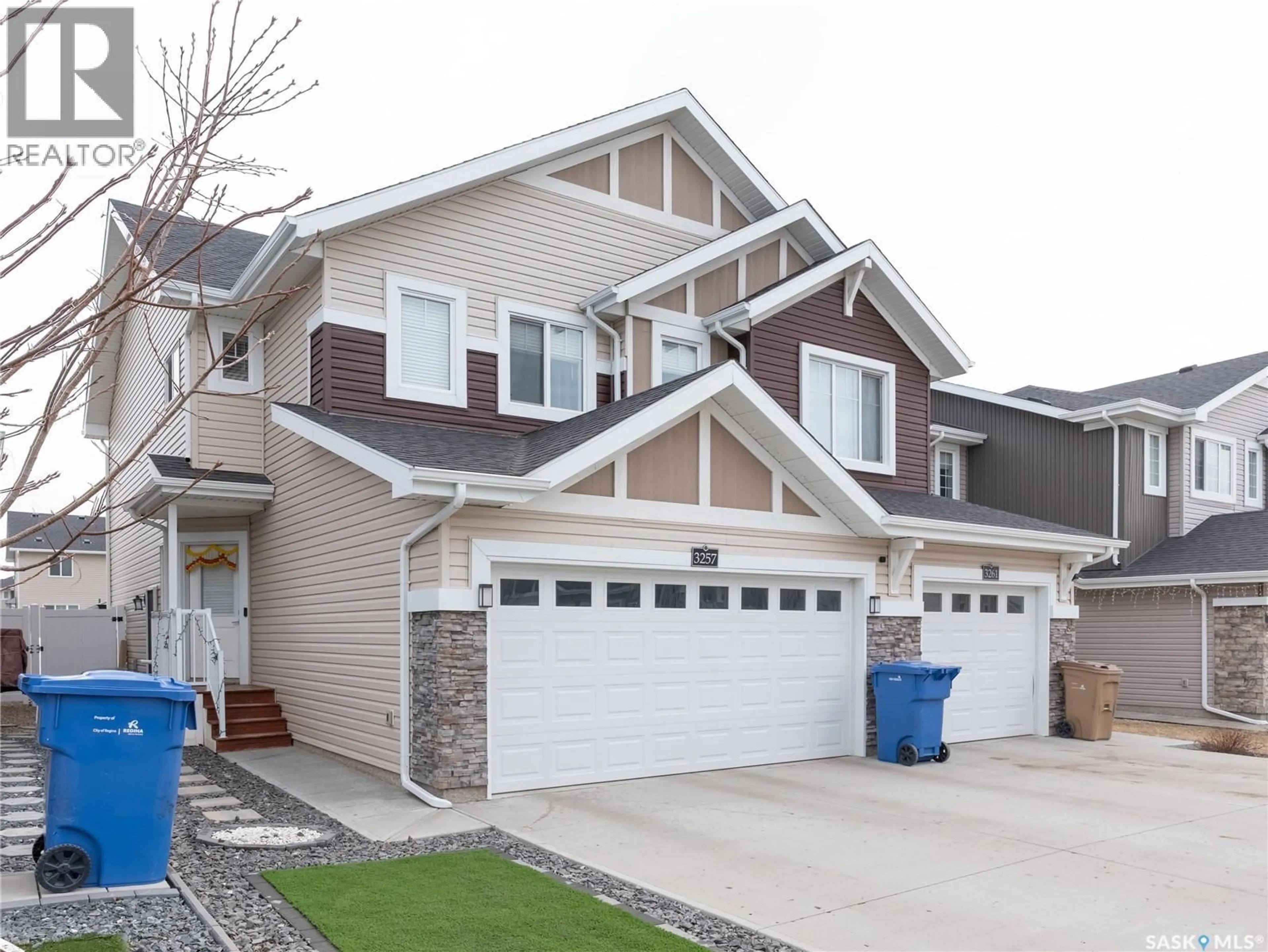 Home with vinyl exterior material, street for 3257 GREEN STONE ROAD, Regina Saskatchewan S4V3R4