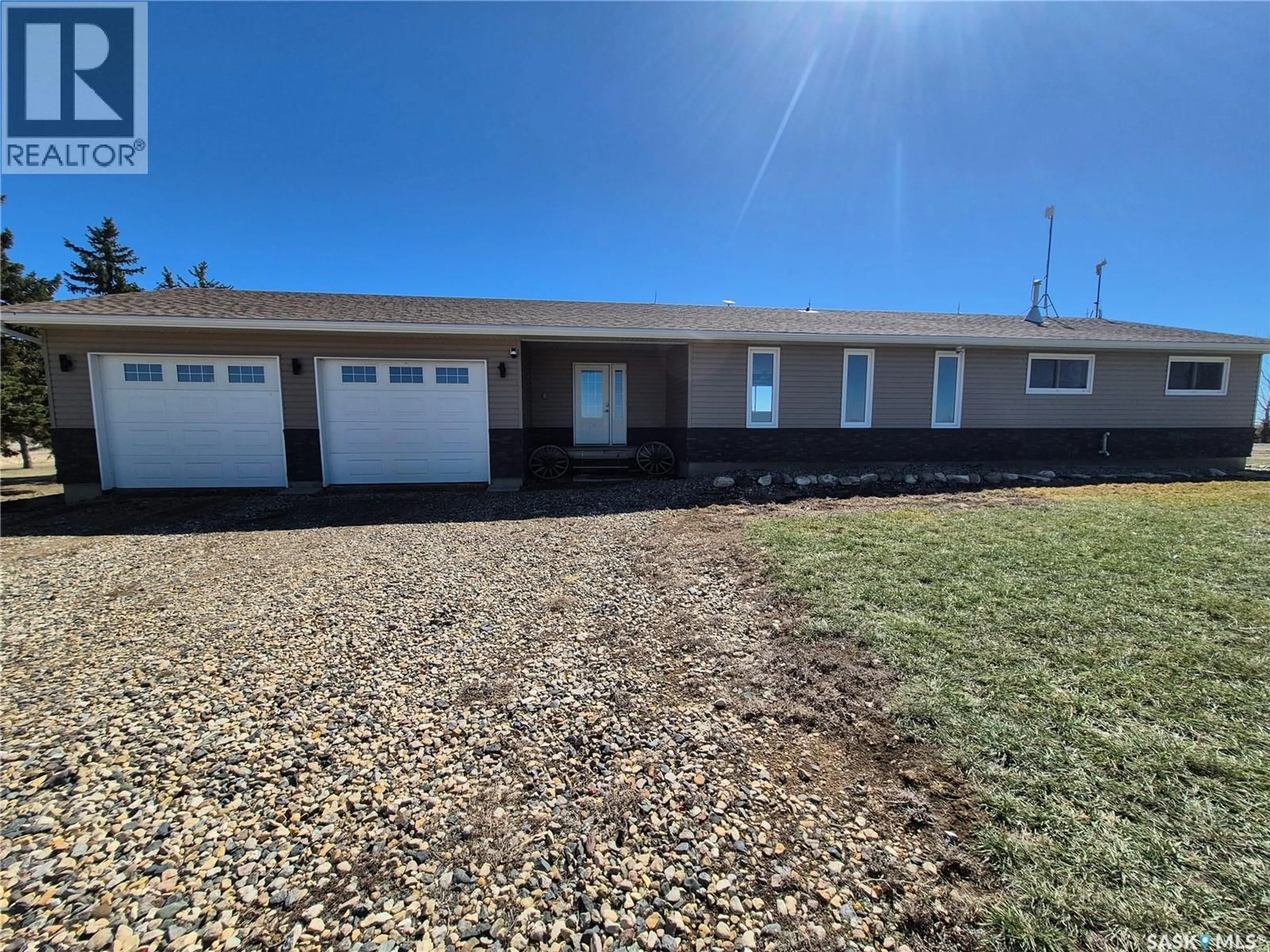 A pic from outside/outdoor area/front of a property/back of a property/a pic from drone, street for 13 ACREAGE HIGHWAY, Key West Rm No. 70 Saskatchewan S0C1Y0