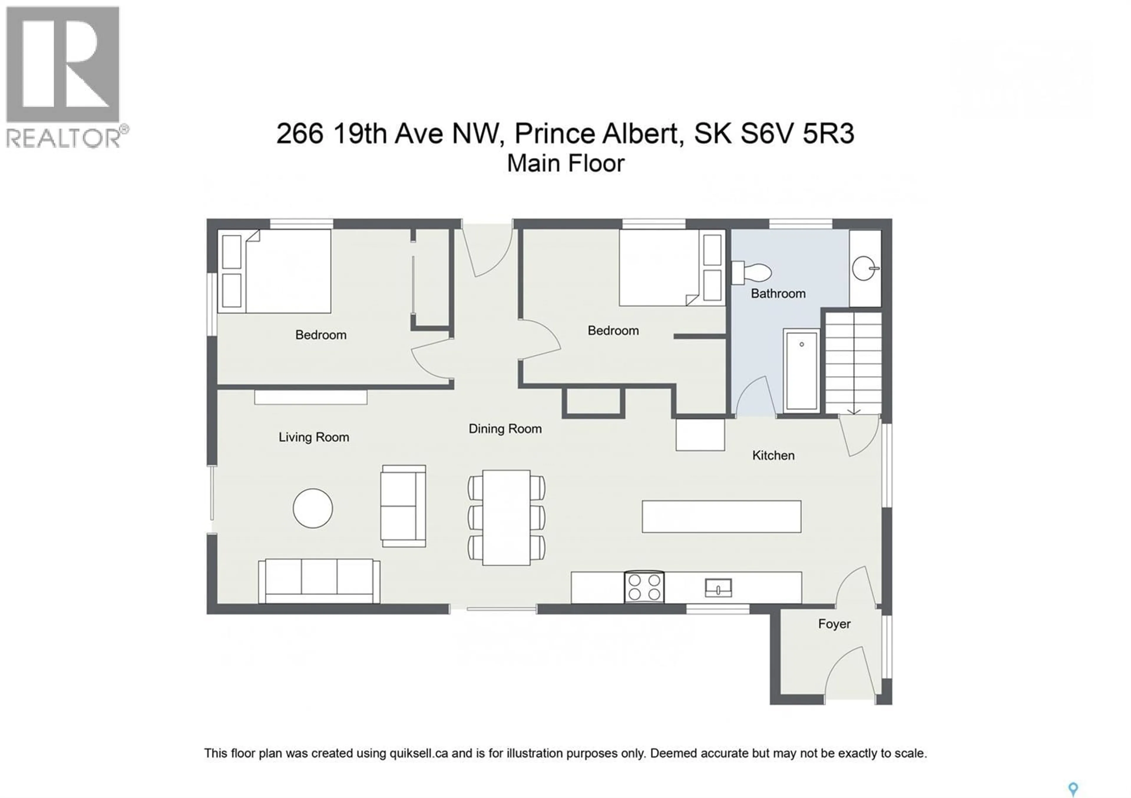 Floor plan for 266 19TH AVENUE, Buckland Rm No. 491 Saskatchewan S6V5R3
