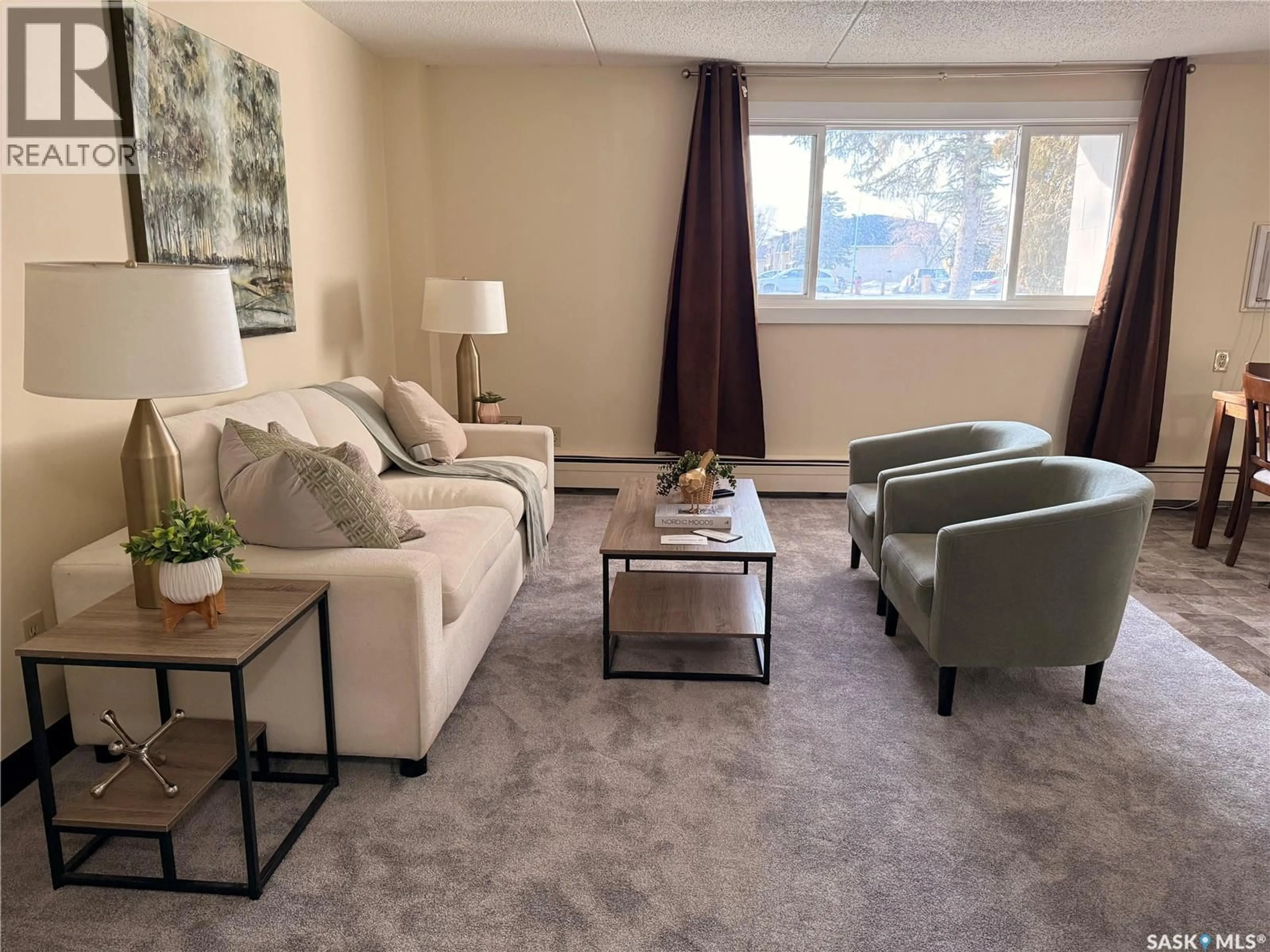 Living room with furniture, carpet floor for 34 31 CENTENNIAL STREET, Regina Saskatchewan S7H3M9