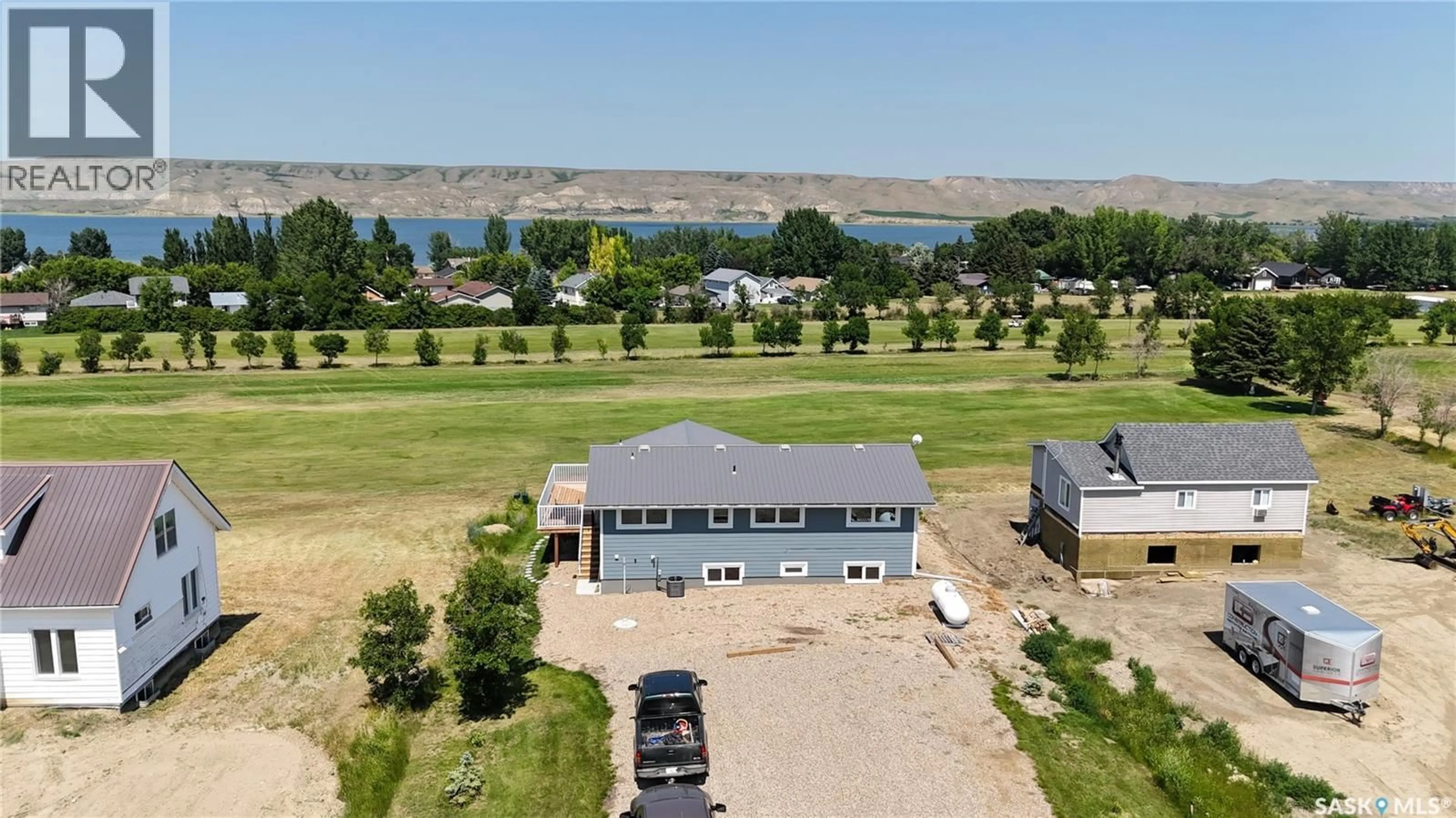A pic from outside/outdoor area/front of a property/back of a property/a pic from drone, water/lake/river/ocean view for 116 STEELE STREET, Beaver Flat Saskatchewan S9H3X1