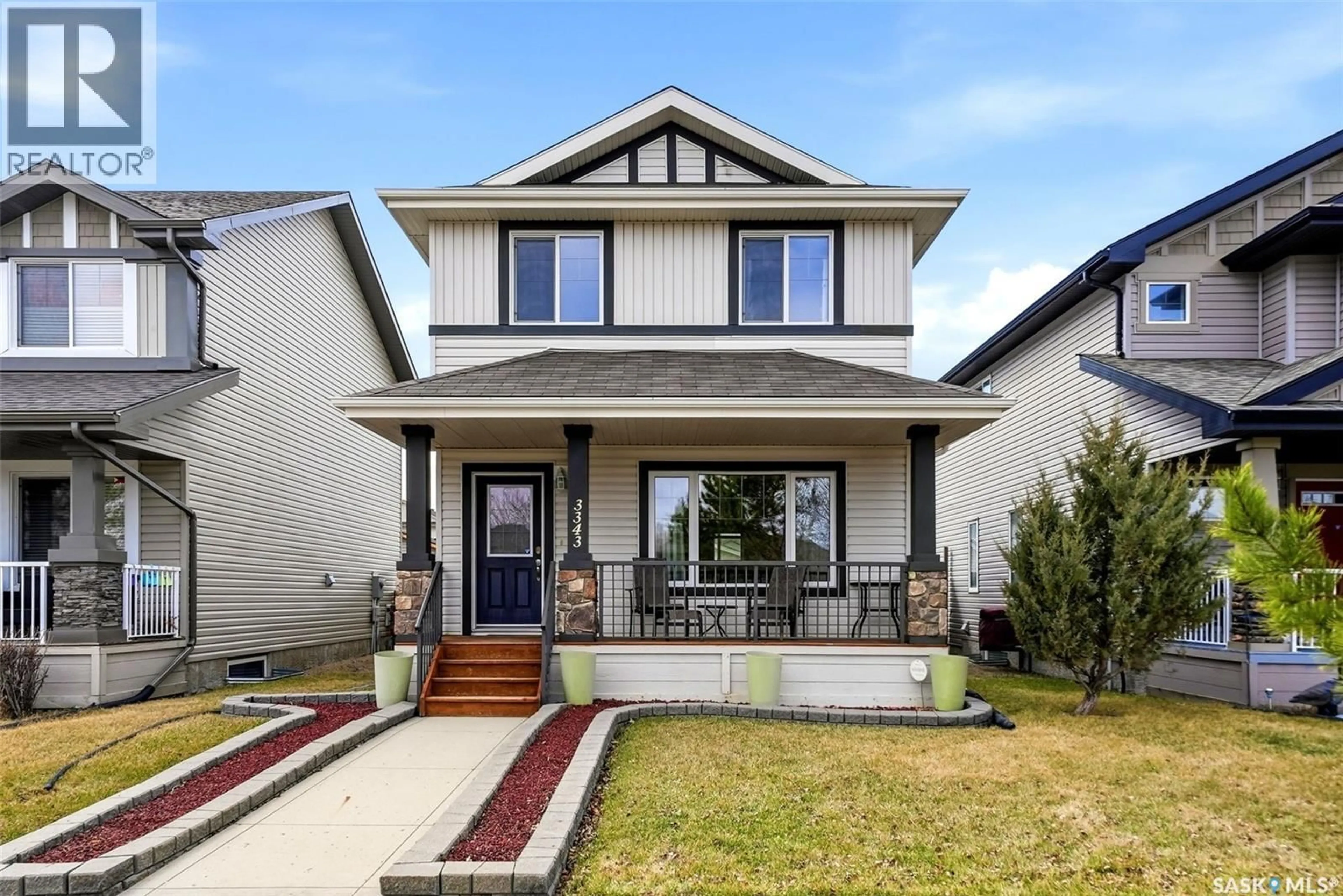 Home with vinyl exterior material, street for 3343 GREEN BANK ROAD, Regina Saskatchewan S4V1P2