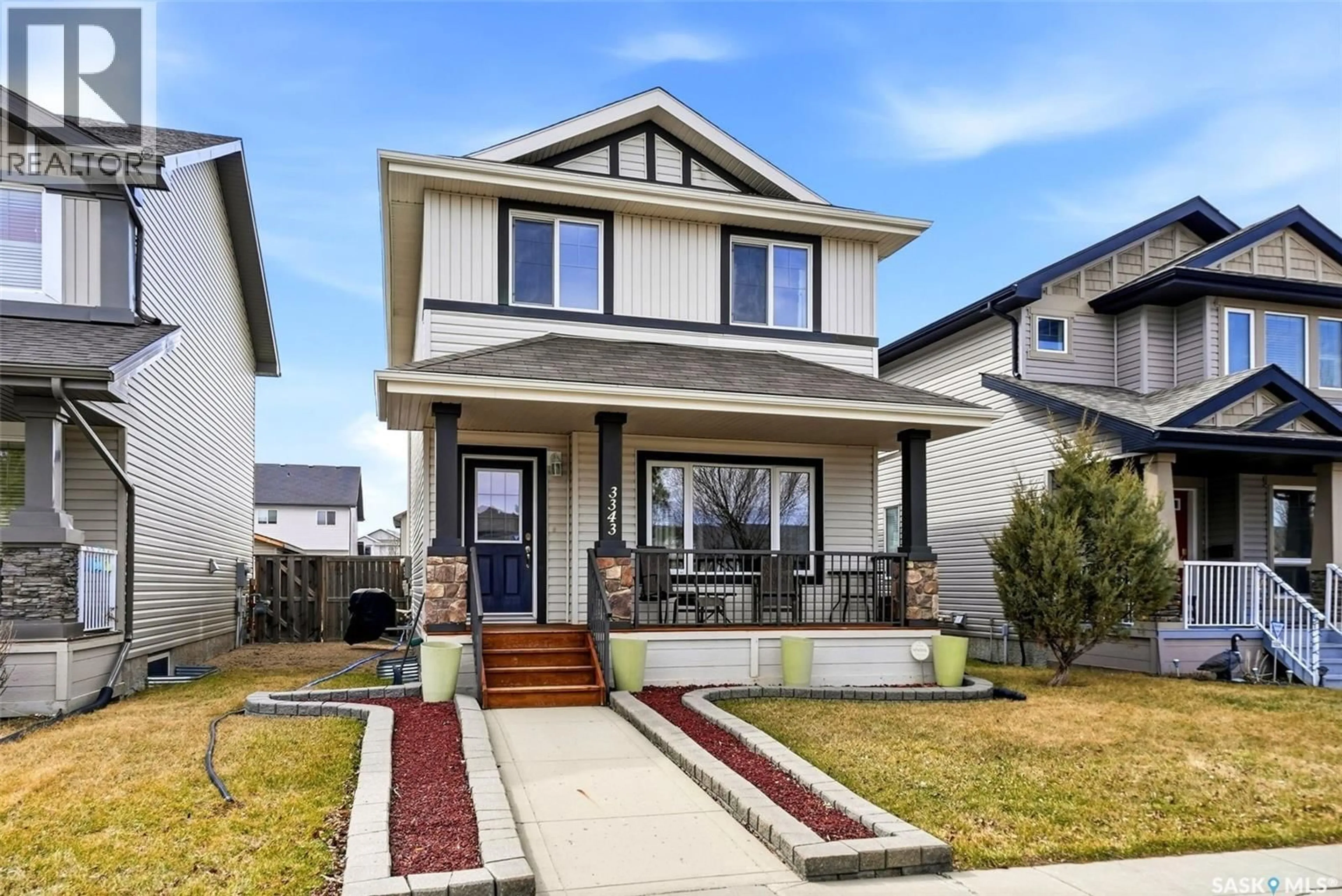 Home with vinyl exterior material, street for 3343 GREEN BANK ROAD, Regina Saskatchewan S4V1P2