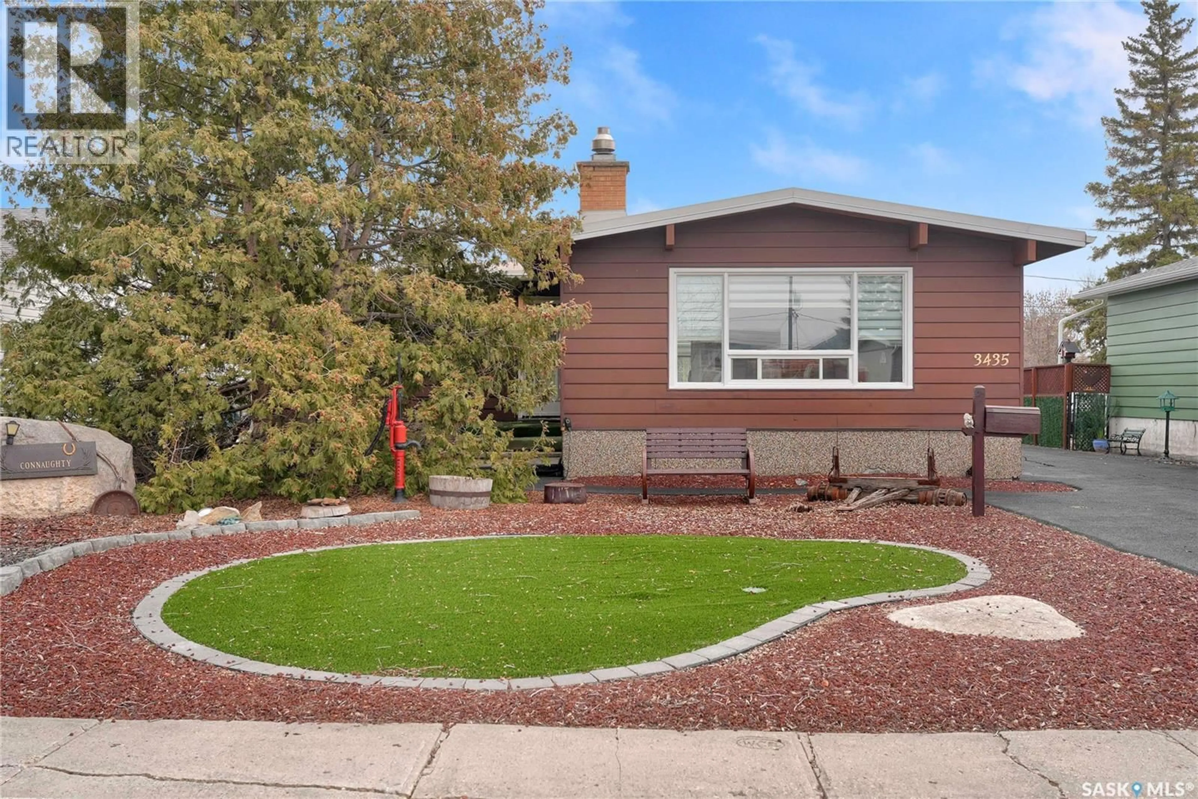 Home with vinyl exterior material, street for 3435 WASCANA STREET, Regina Saskatchewan S4S2H2