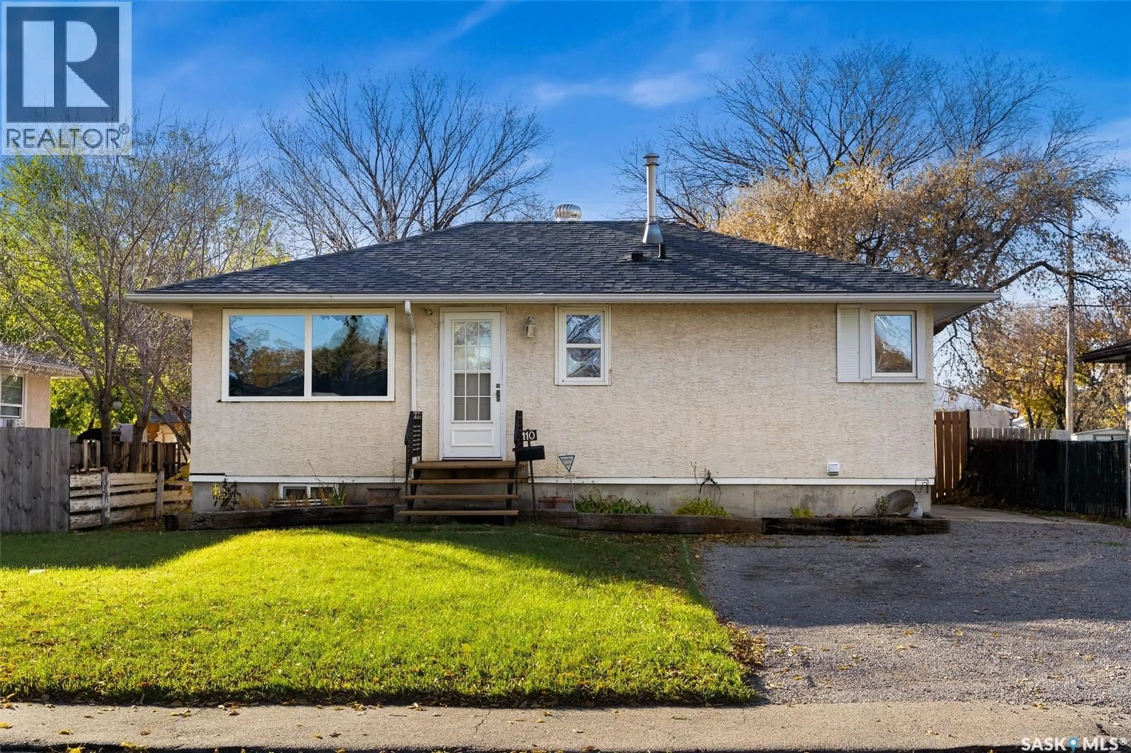 Home with vinyl exterior material, street for 110 OTTAWA STREET, Regina Saskatchewan S4R1N2