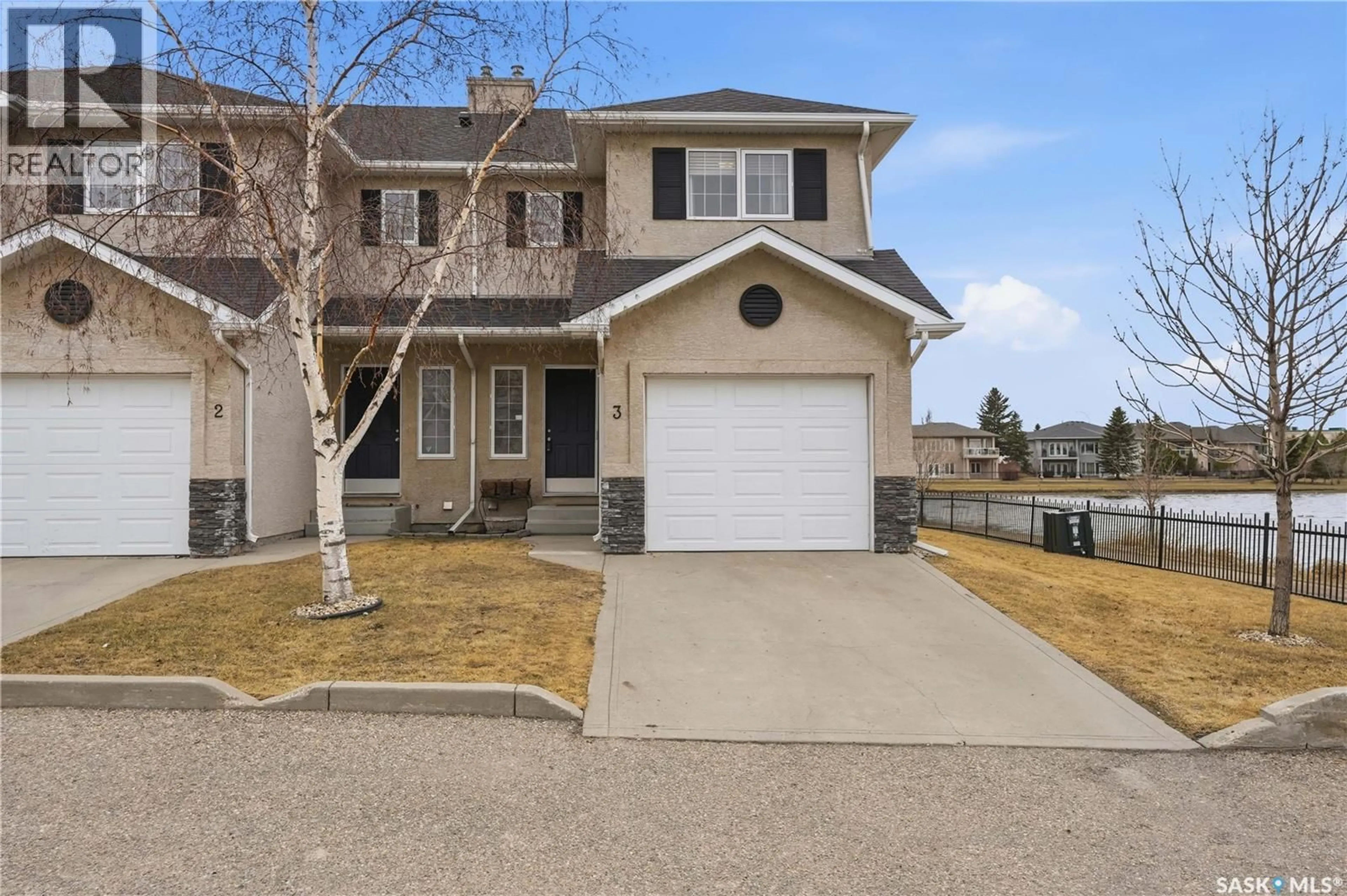 Home with vinyl exterior material, street for 3 2400 TELL PLACE, Regina Saskatchewan S4V3E3