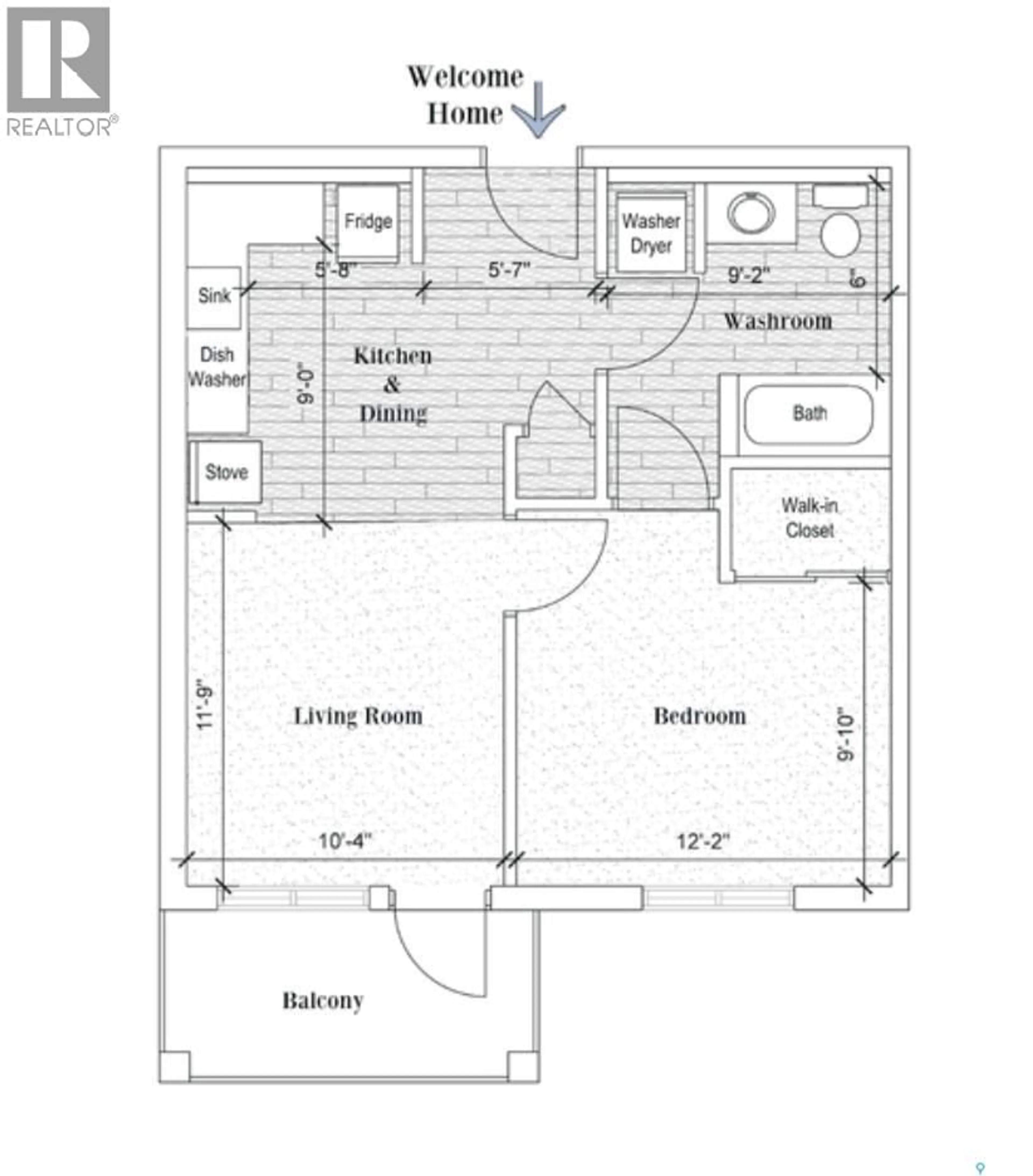 Floor plan for E - 225 680 7TH AVENUE, Melville Saskatchewan S0A2P0