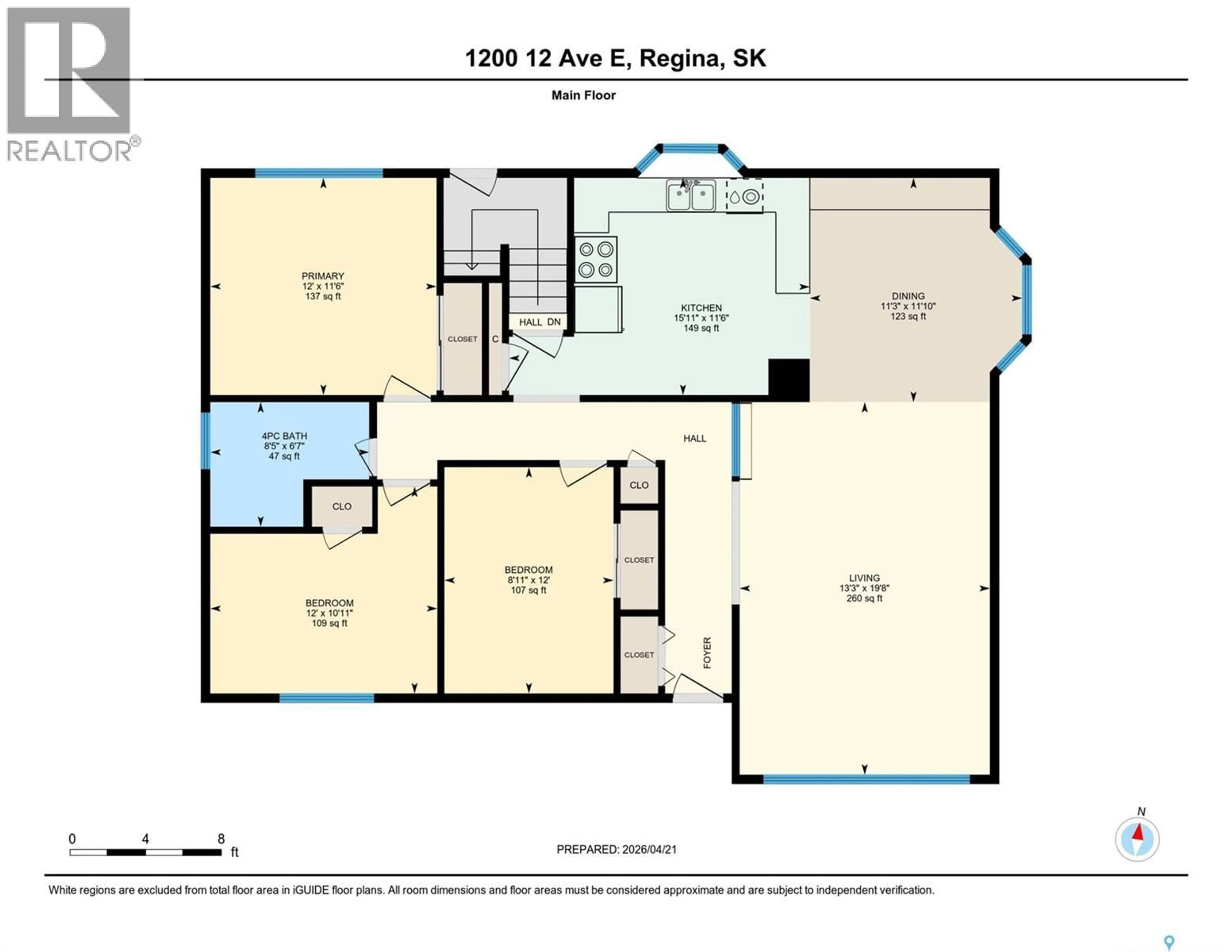 Floor plan for 1200 12TH AVENUE, Regina Saskatchewan S4N0M5