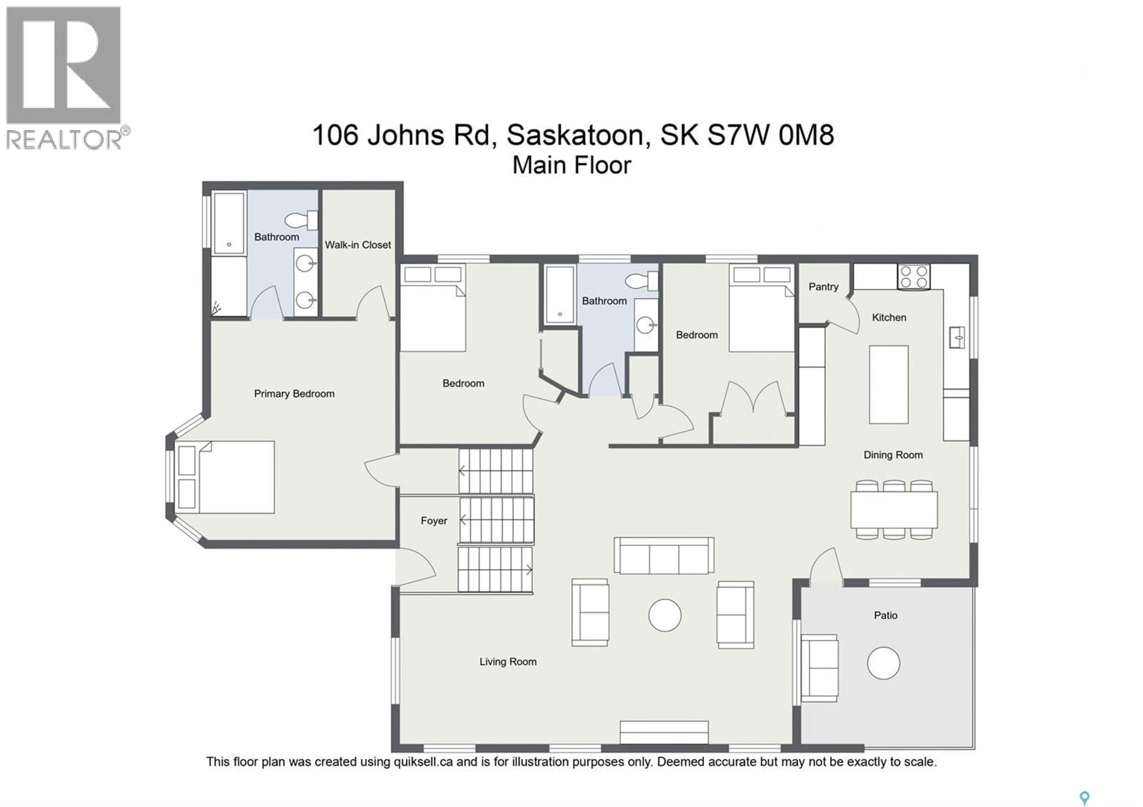 Floor plan for 106 JOHNS ROAD, Saskatoon Saskatchewan S7W0M8