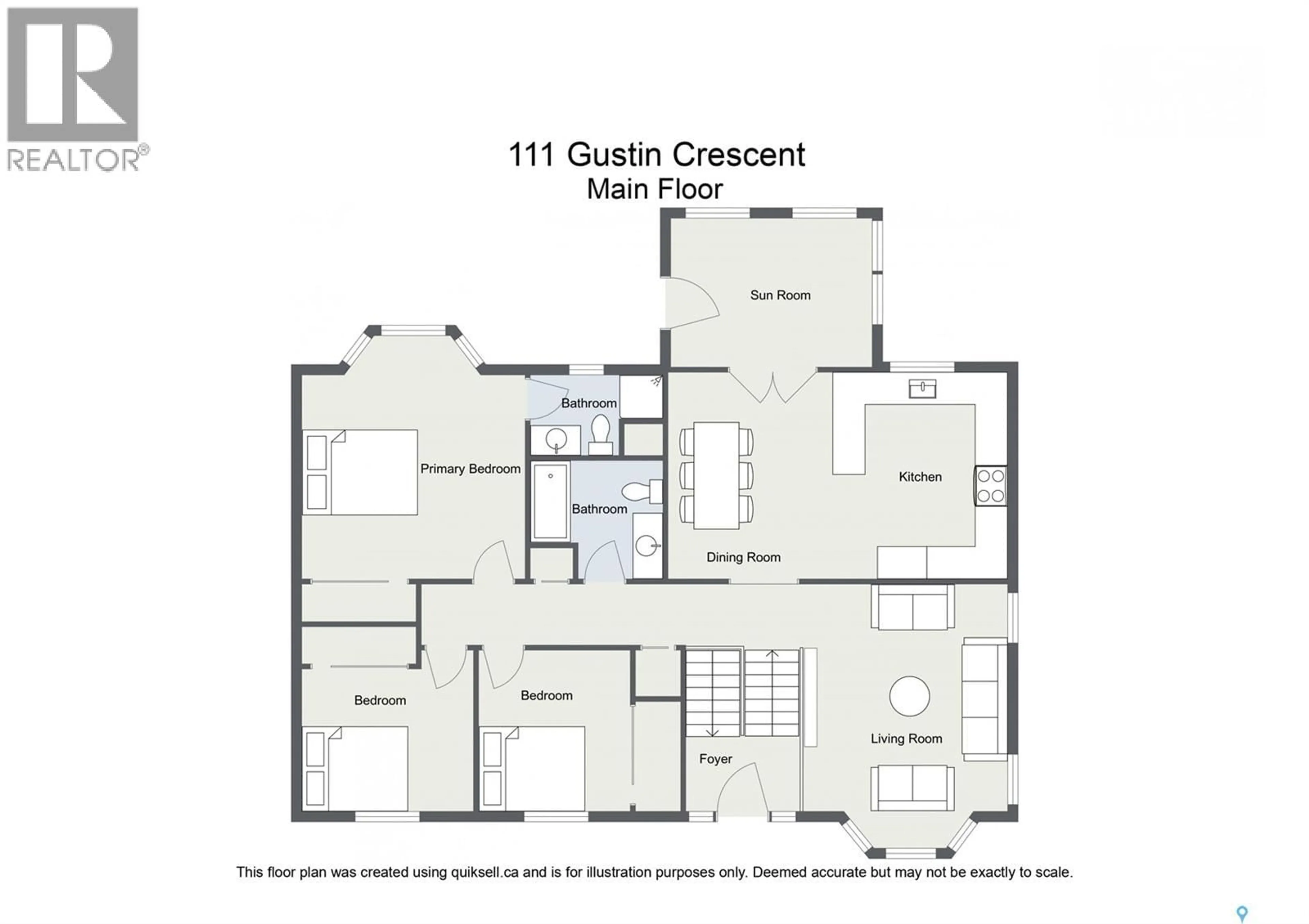 Floor plan for 111 GUSTIN CRESCENT, Saskatoon Saskatchewan S7H6H7