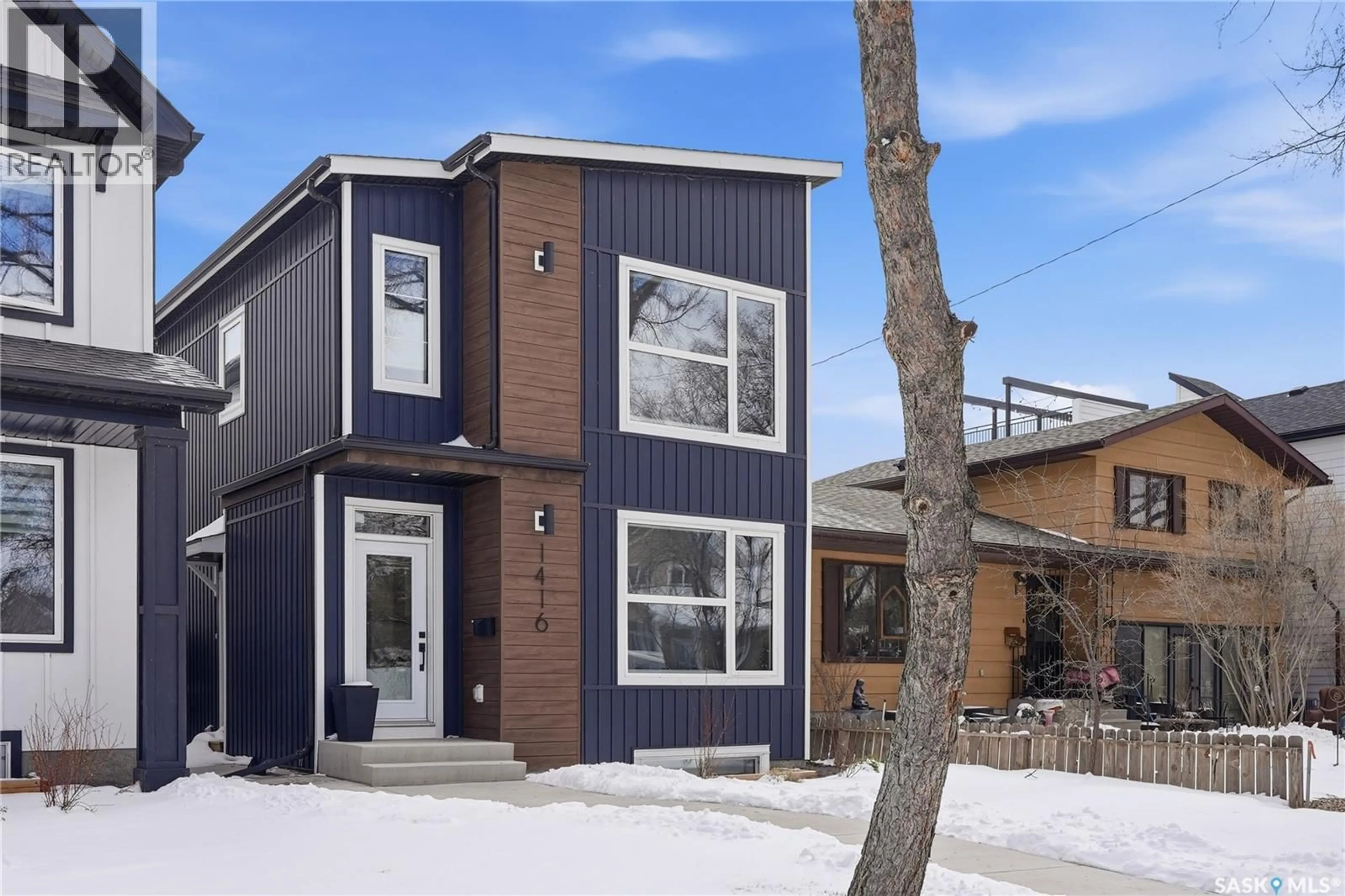 Home with vinyl exterior material, street for 1416 ALEXANDRA AVENUE, Saskatoon Saskatchewan S7K3B9