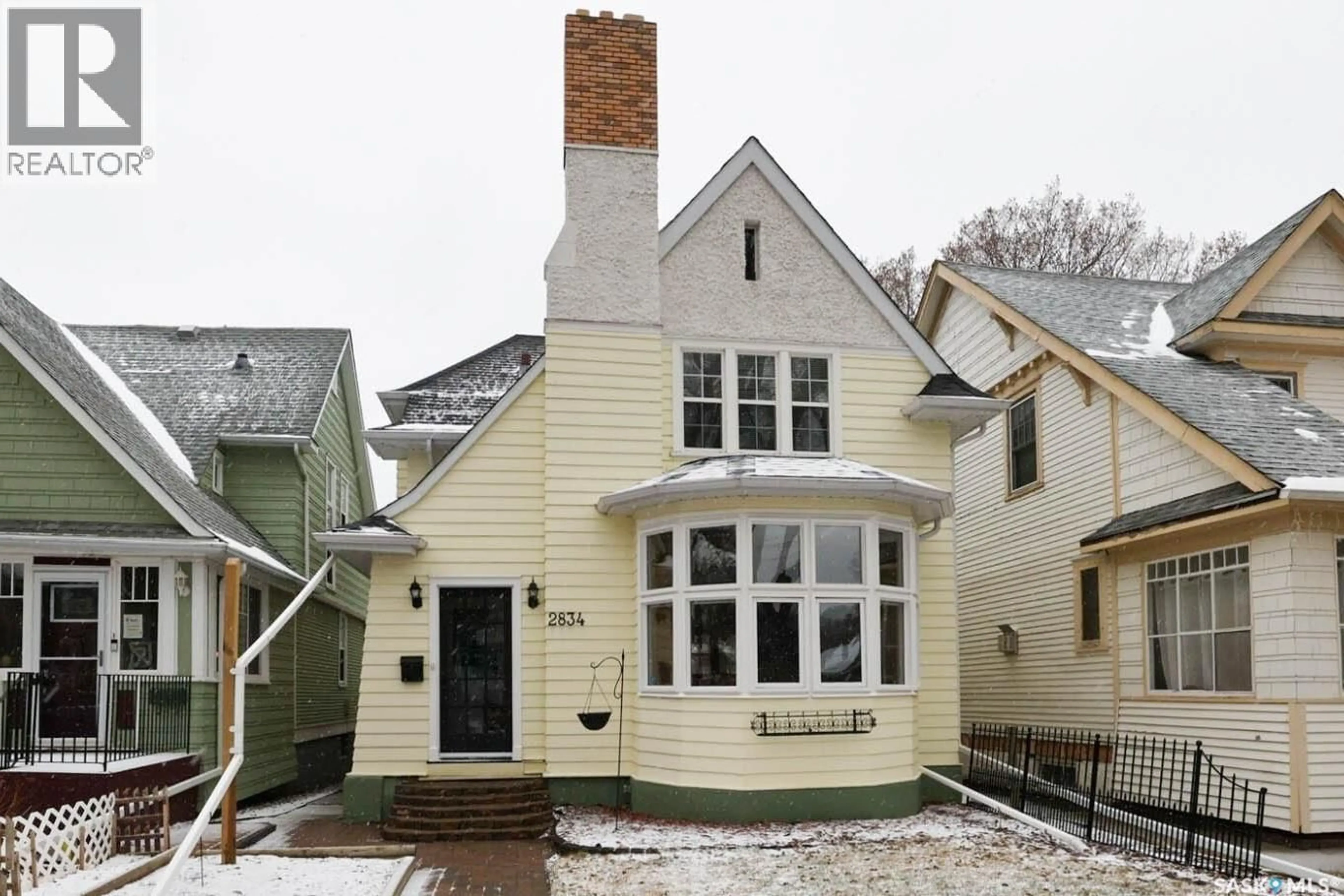 Home with vinyl exterior material, street for 2834 RAE STREET, Regina Saskatchewan S4S1R3