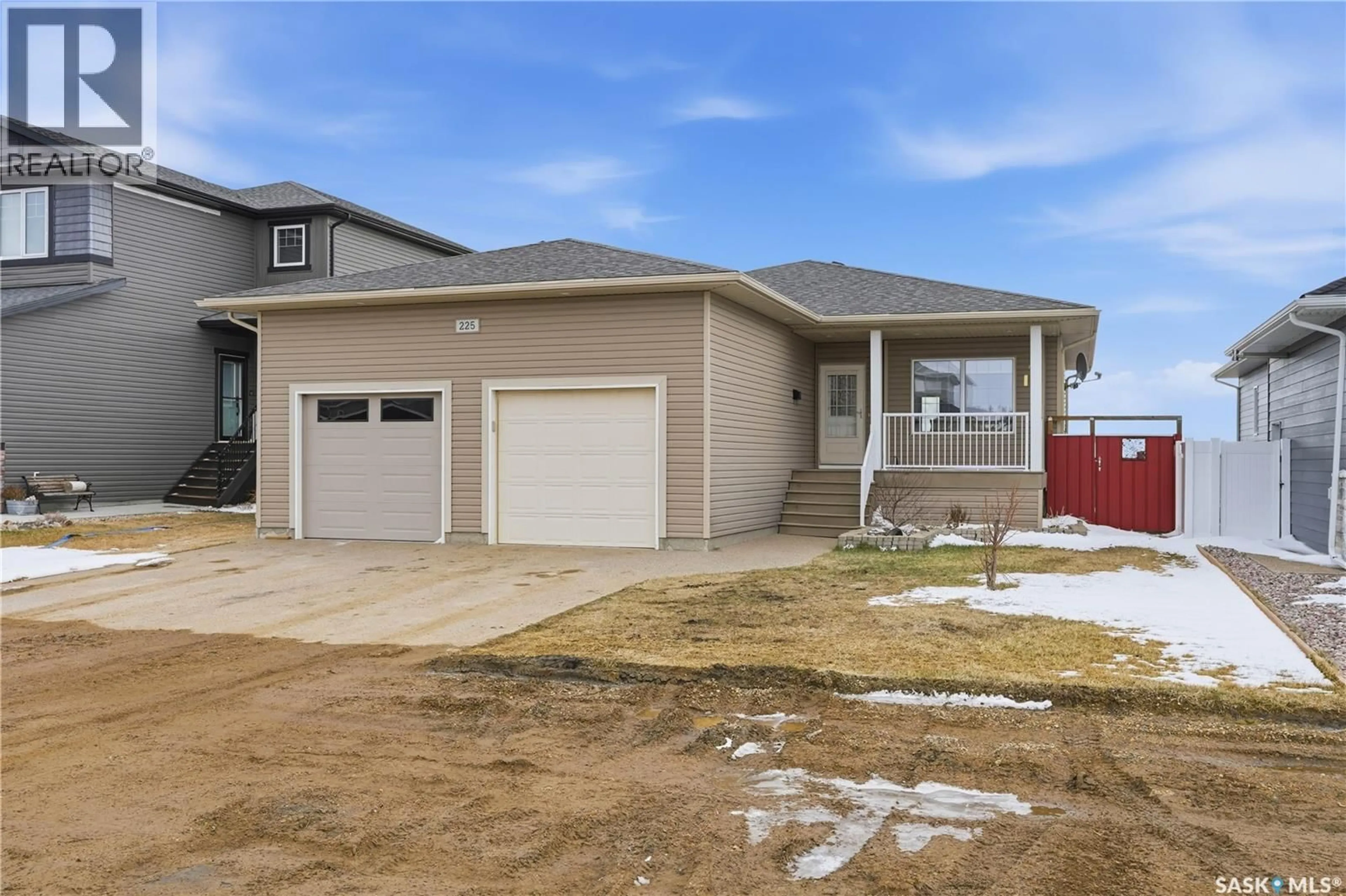 Home with vinyl exterior material, street for 225 WILLOW STREET, Pense Saskatchewan S0G3W0