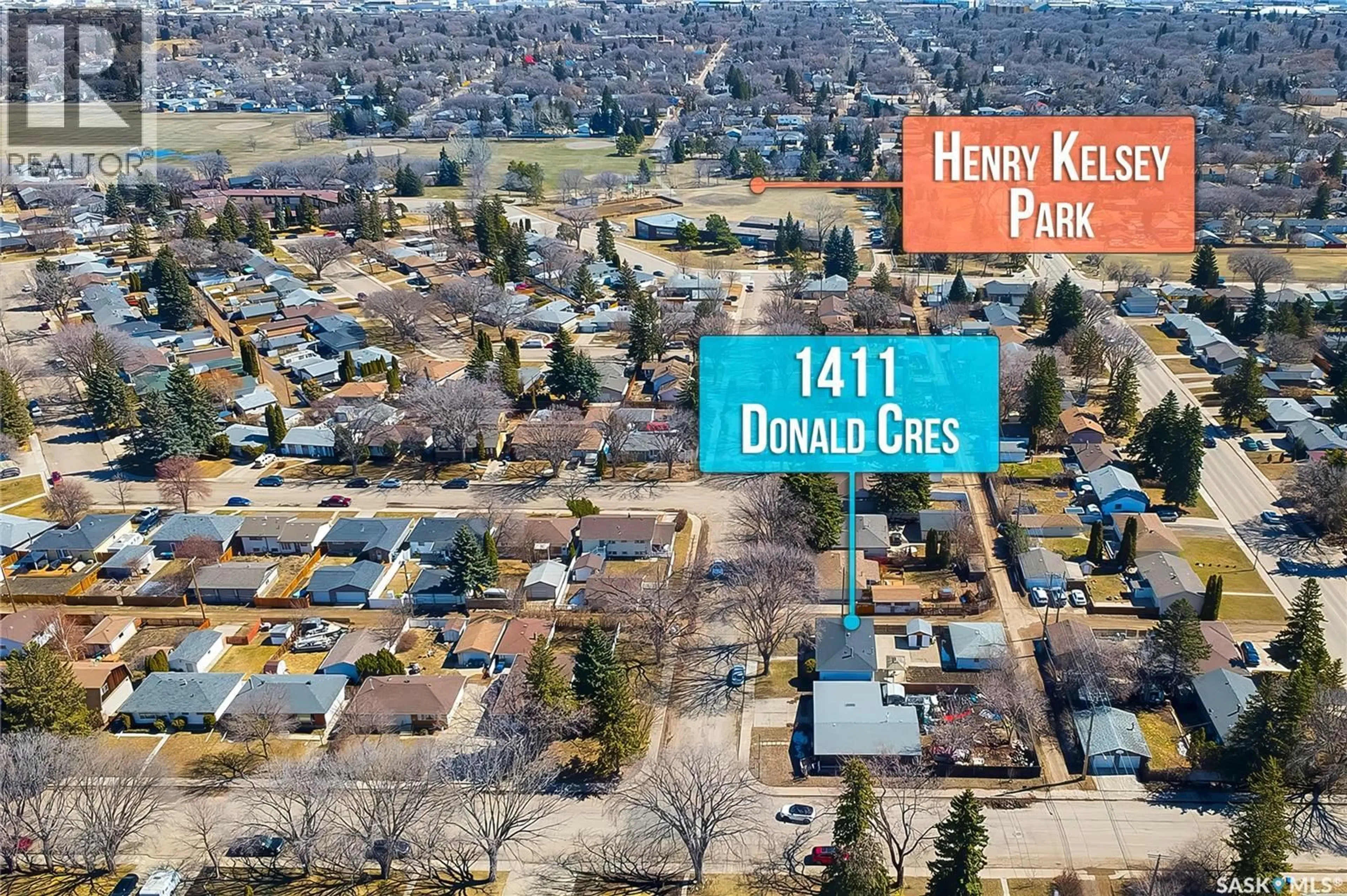 A pic from outside/outdoor area/front of a property/back of a property/a pic from drone, street for 1411 DONALD STREET, Saskatoon Saskatchewan S7W3R6