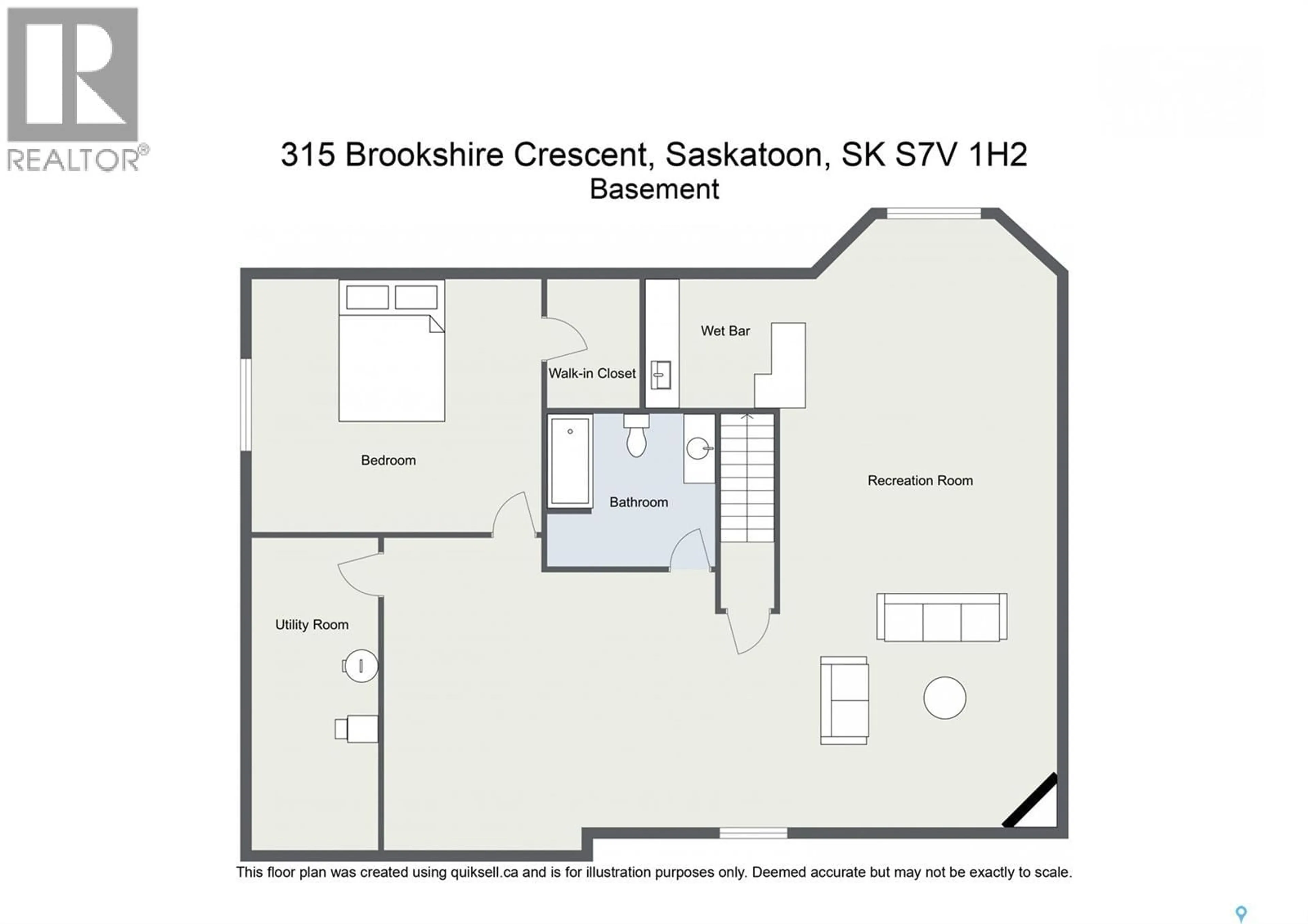 Floor plan for 315 BROOKSHIRE CRESCENT, Saskatoon Saskatchewan S7V1H2