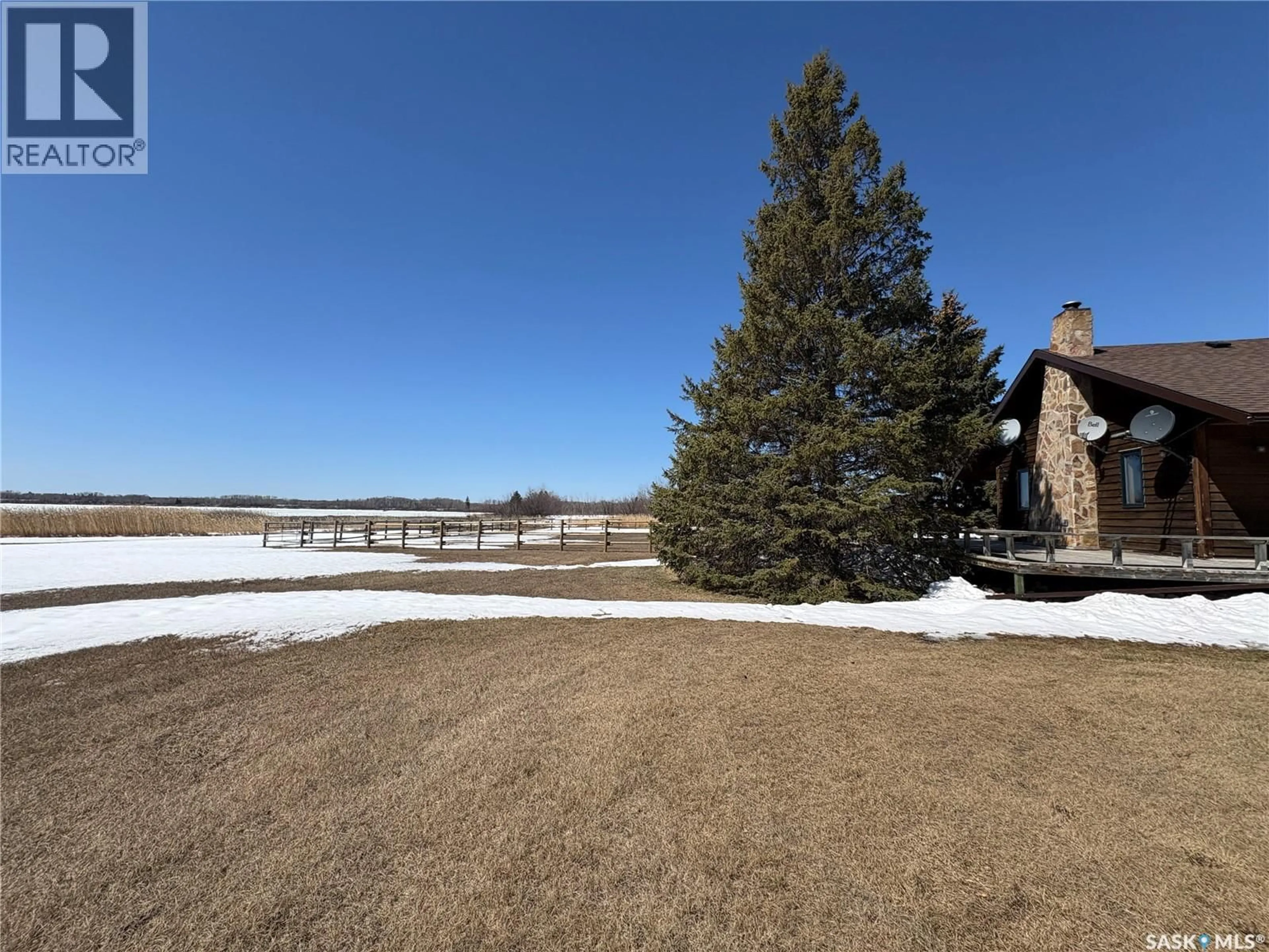 A pic from outside/outdoor area/front of a property/back of a property/a pic from drone, water/lake/river/ocean view for TATLER HORSE ACREAGE, Leask Rm No. 464 Saskatchewan S0J1M0