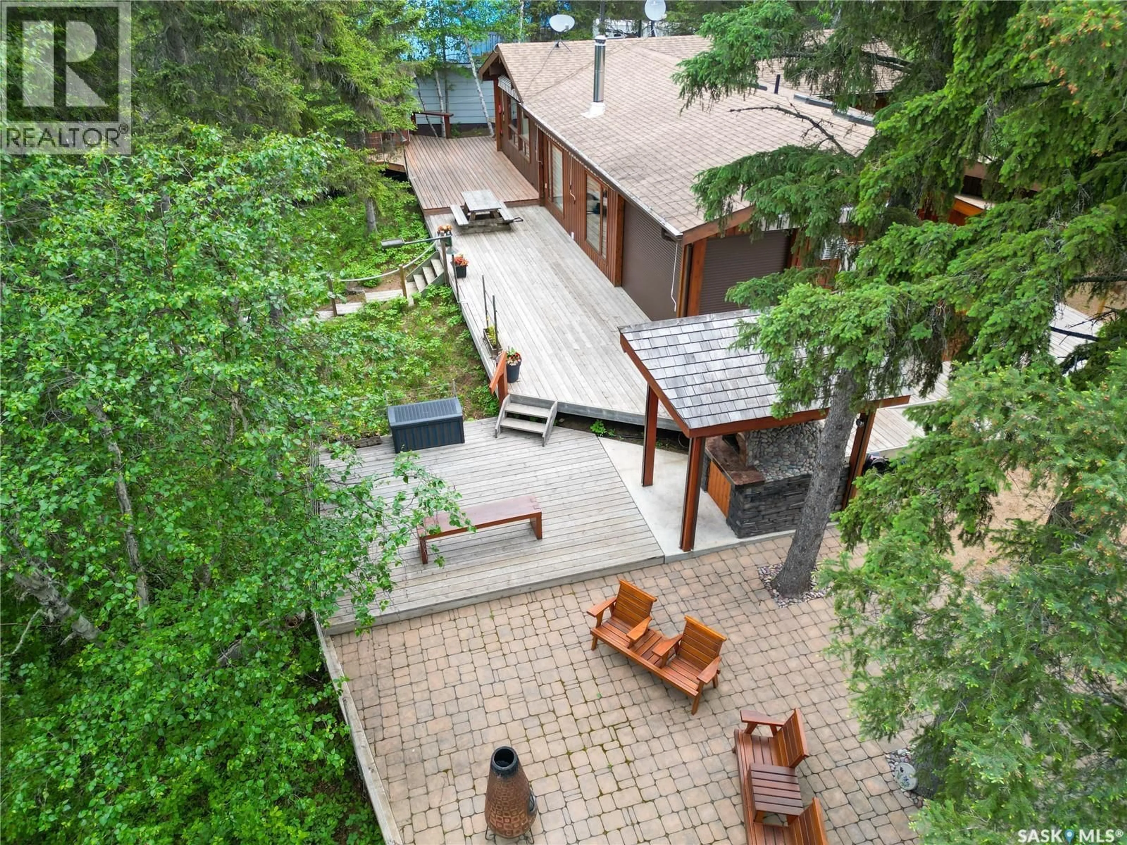 A pic from outside/outdoor area/front of a property/back of a property/a pic from drone, forest/trees view for 224 KINGFISHER DRIVE, Canwood Rm No. 494 Saskatchewan S0J0K0