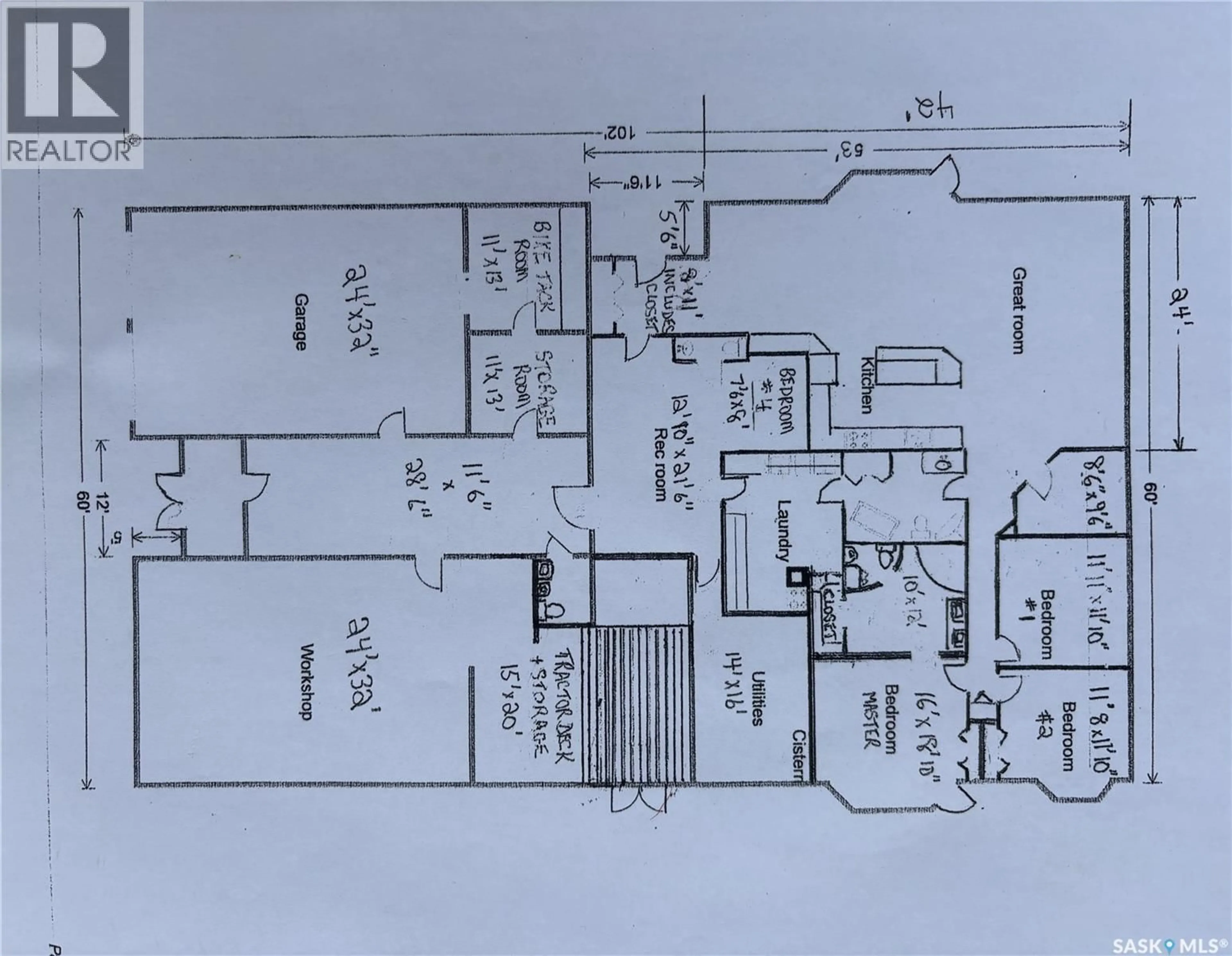 Floor plan for DEIBERT ACREAGE, Humboldt Rm No. 370 Saskatchewan S0K2A0