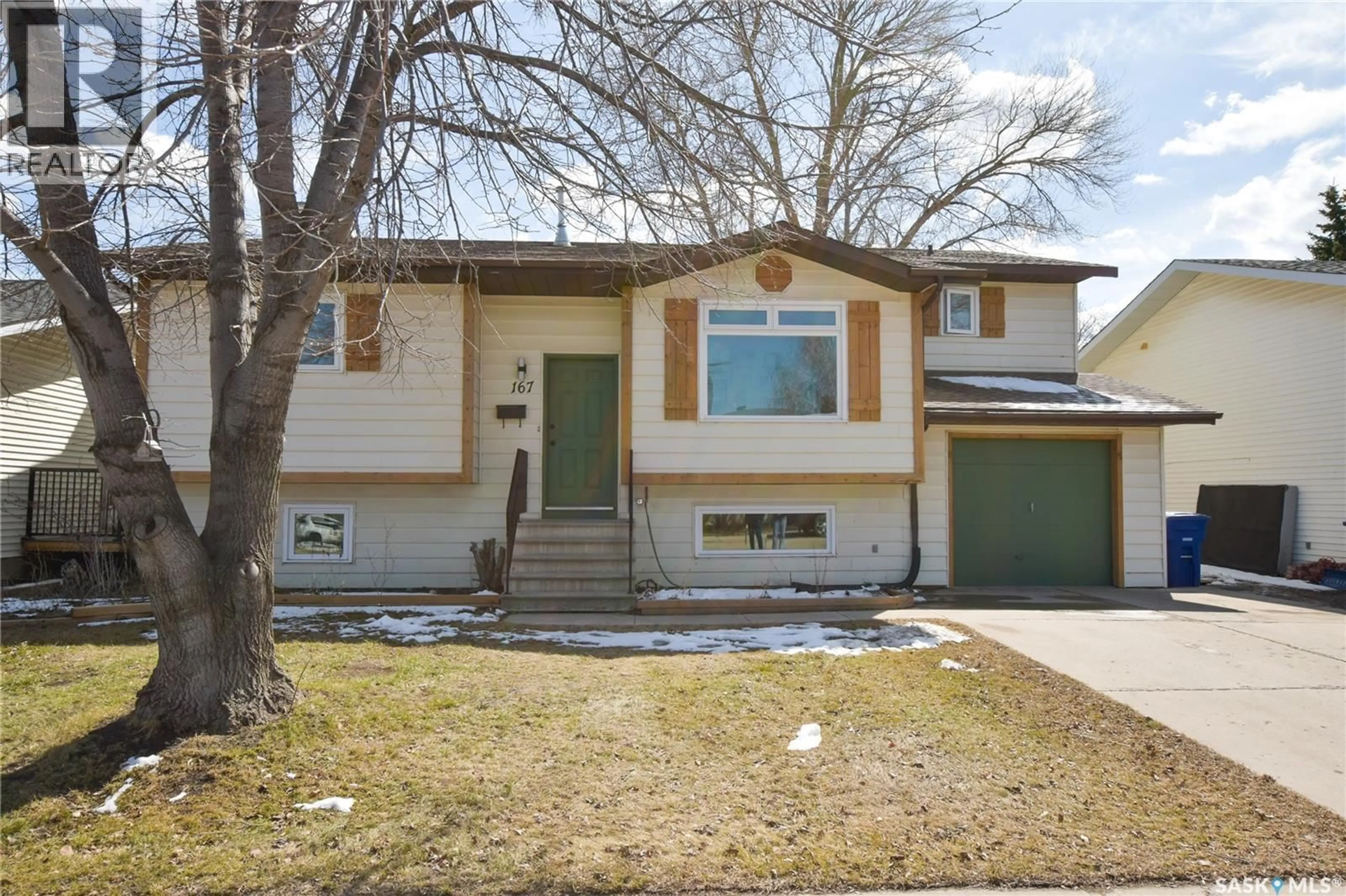 Home with vinyl exterior material, street for 167 NORDSTRUM ROAD, Saskatoon Saskatchewan S7K6P9