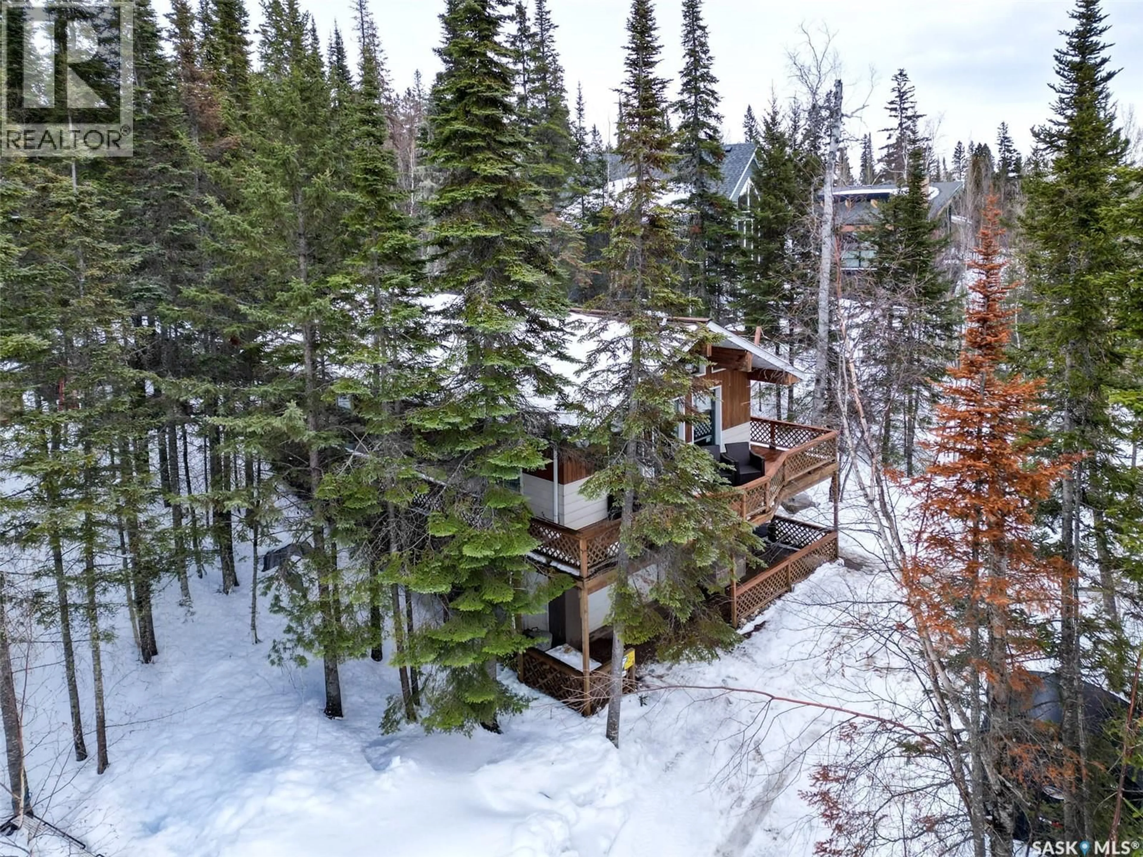 A pic from outside/outdoor area/front of a property/back of a property/a pic from drone, forest/trees view for 619 MARINE DRIVE, Lakeland Rm No. 521 Saskatchewan S0J0N0