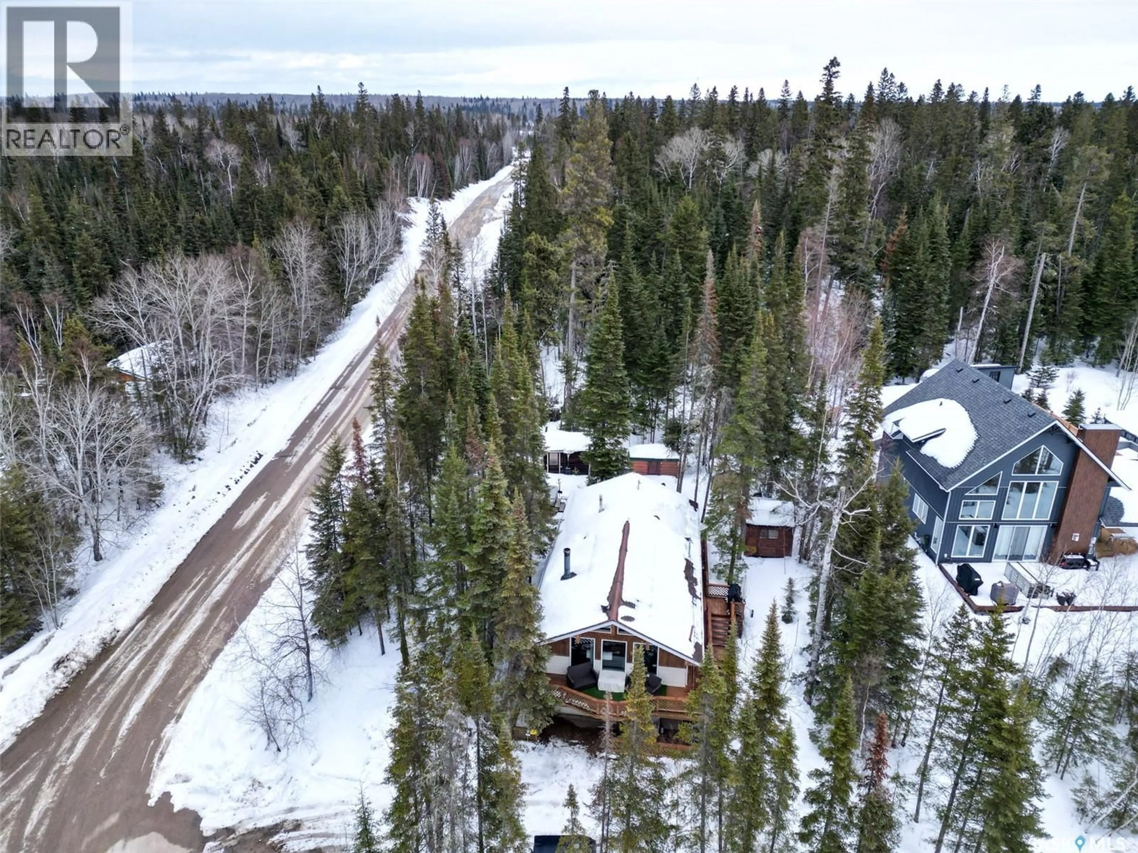 A pic from outside/outdoor area/front of a property/back of a property/a pic from drone, forest/trees view for 619 MARINE DRIVE, Lakeland Rm No. 521 Saskatchewan S0J0N0