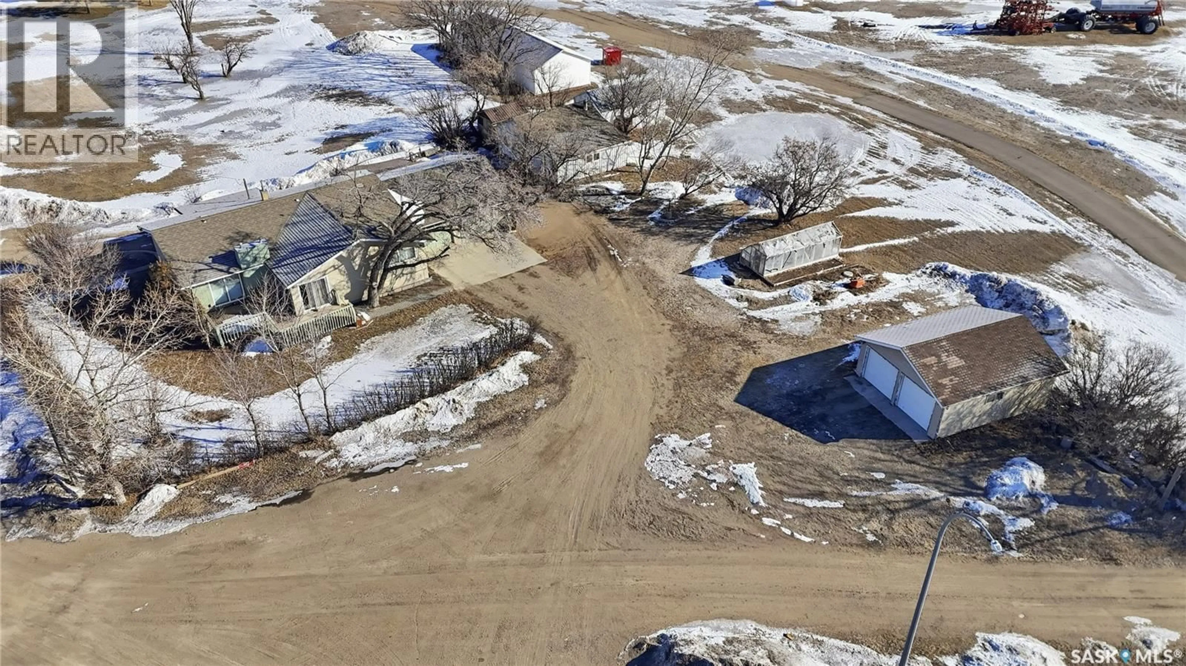 A pic from outside/outdoor area/front of a property/back of a property/a pic from drone, street for 3 CHAMBERLAIN ACREAGE, Chamberlain Saskatchewan S0G0R0