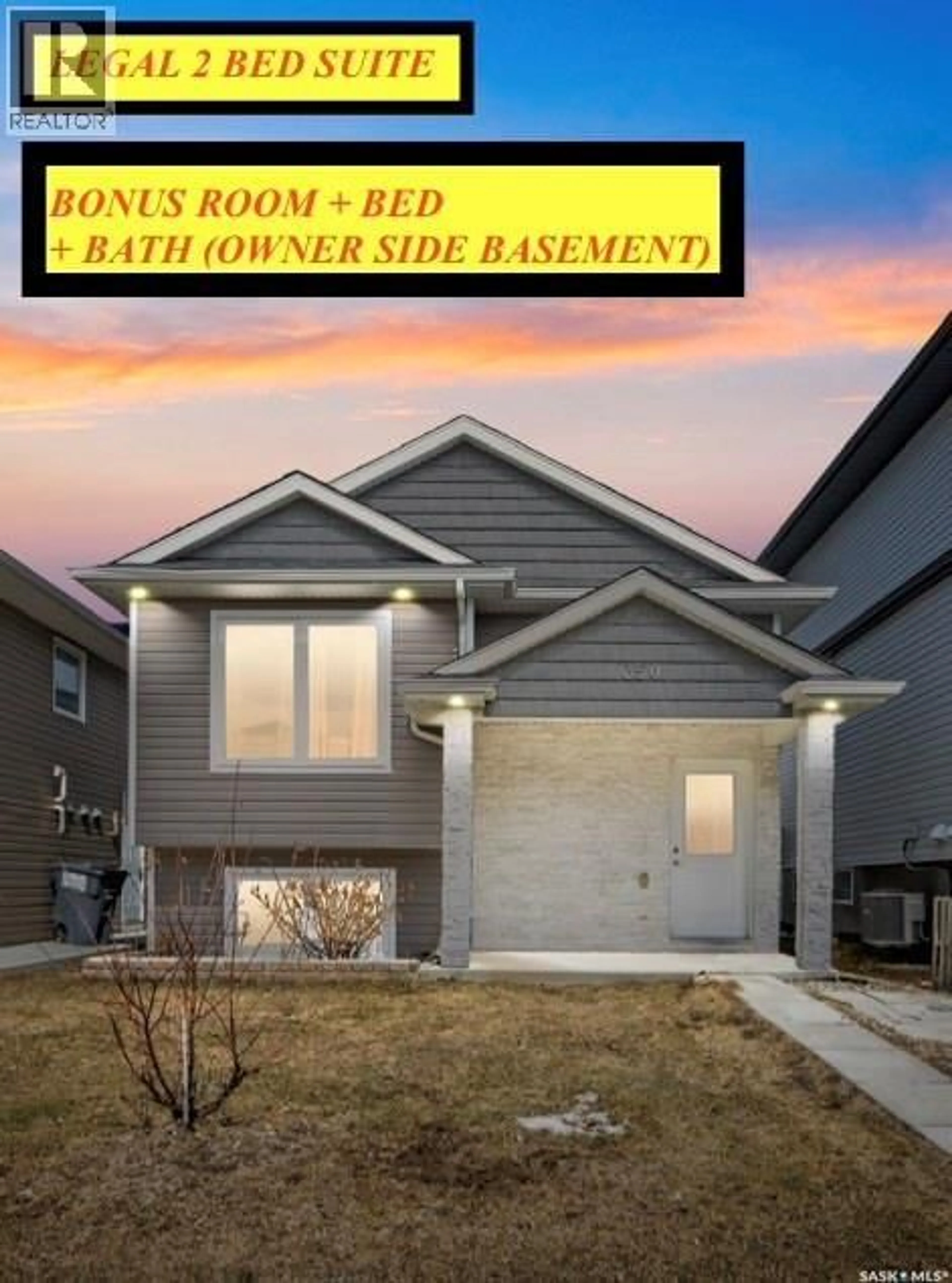 Home with vinyl exterior material, street for 350 MARLATTE STREET, Saskatoon Saskatchewan S7W0S7