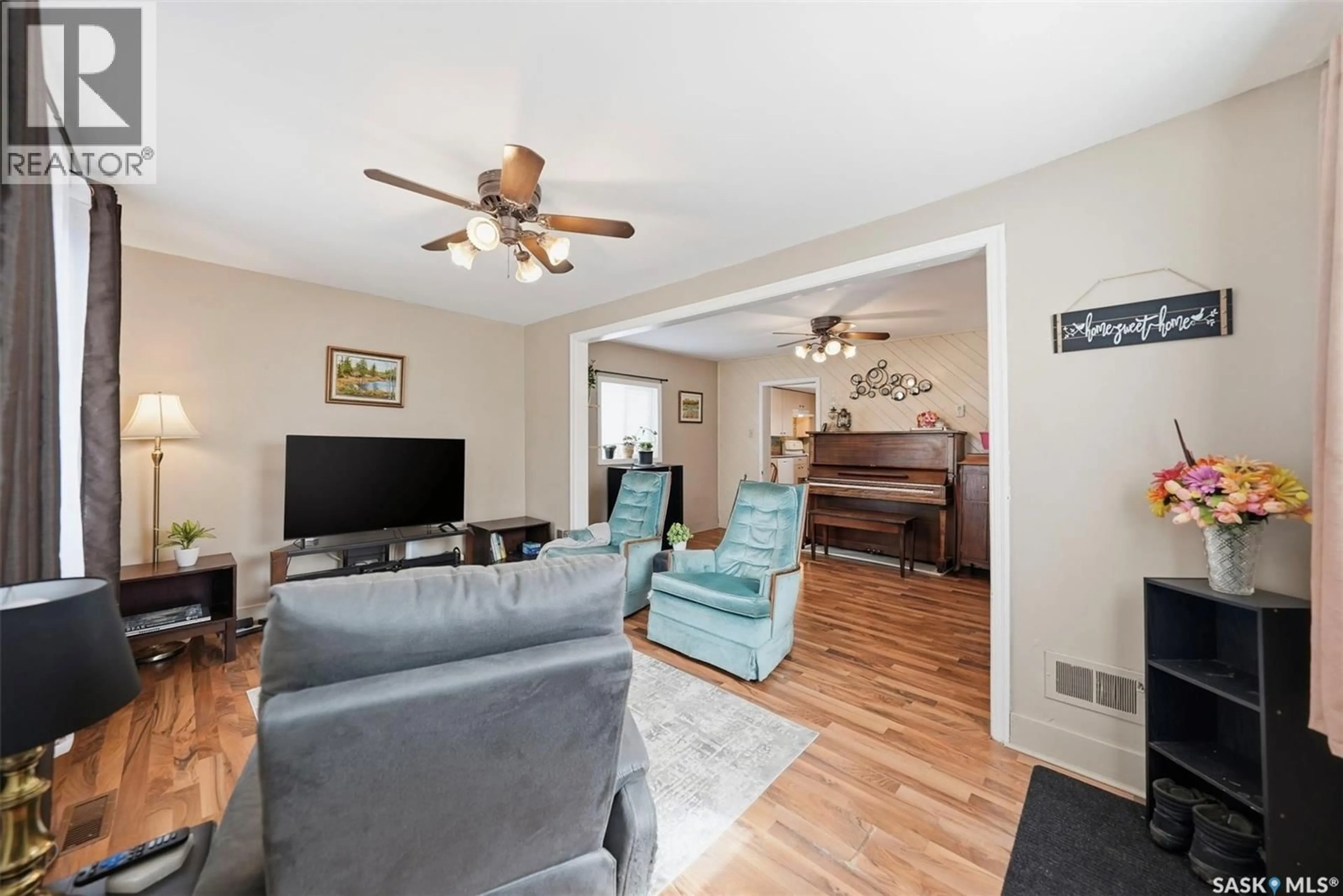 Living room with furniture, unknown for 46 BELLAMY AVENUE, Birch Hills Saskatchewan S0J0G0